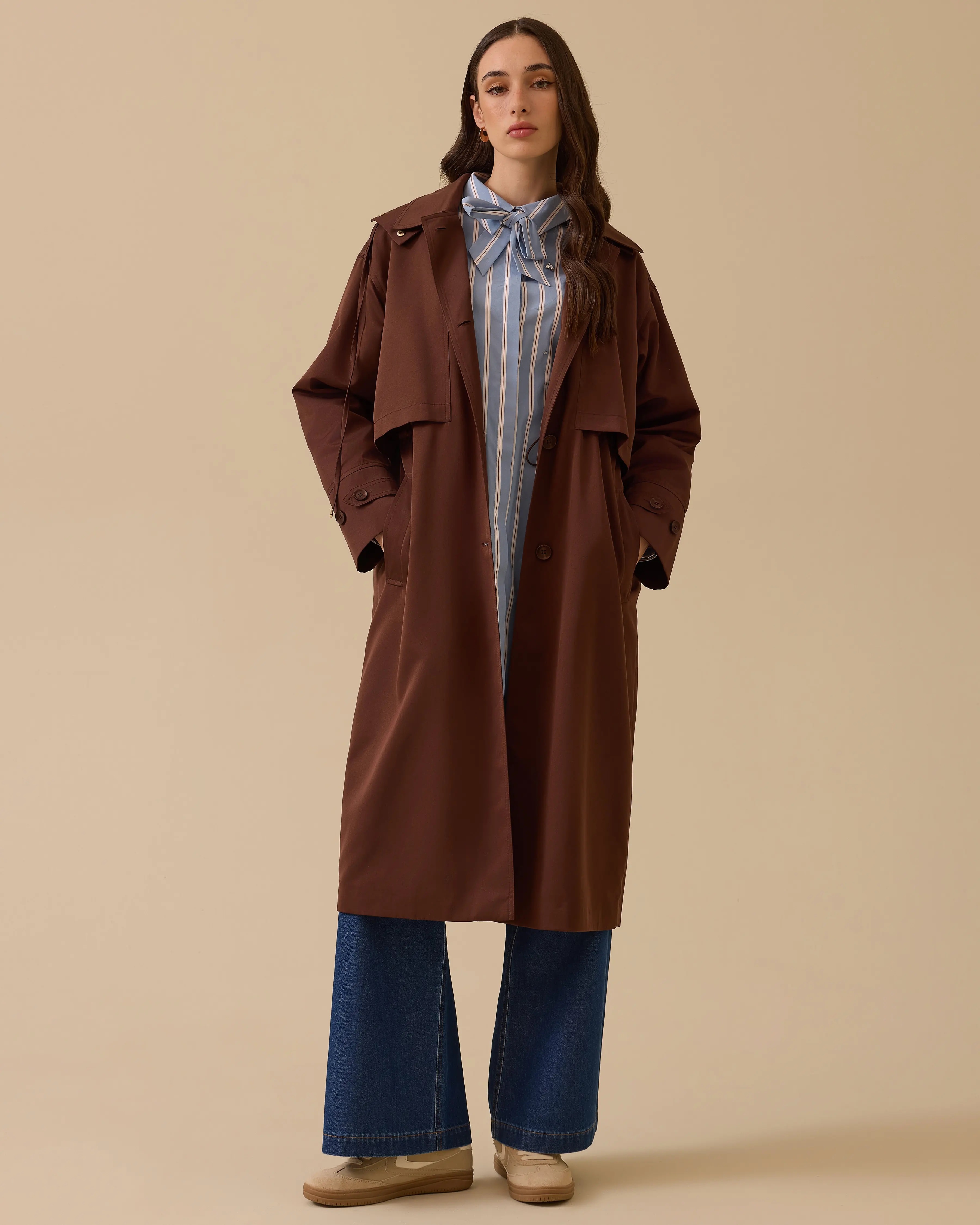 Seçil Trençkot 26K-SE-2522111001 - Kahve