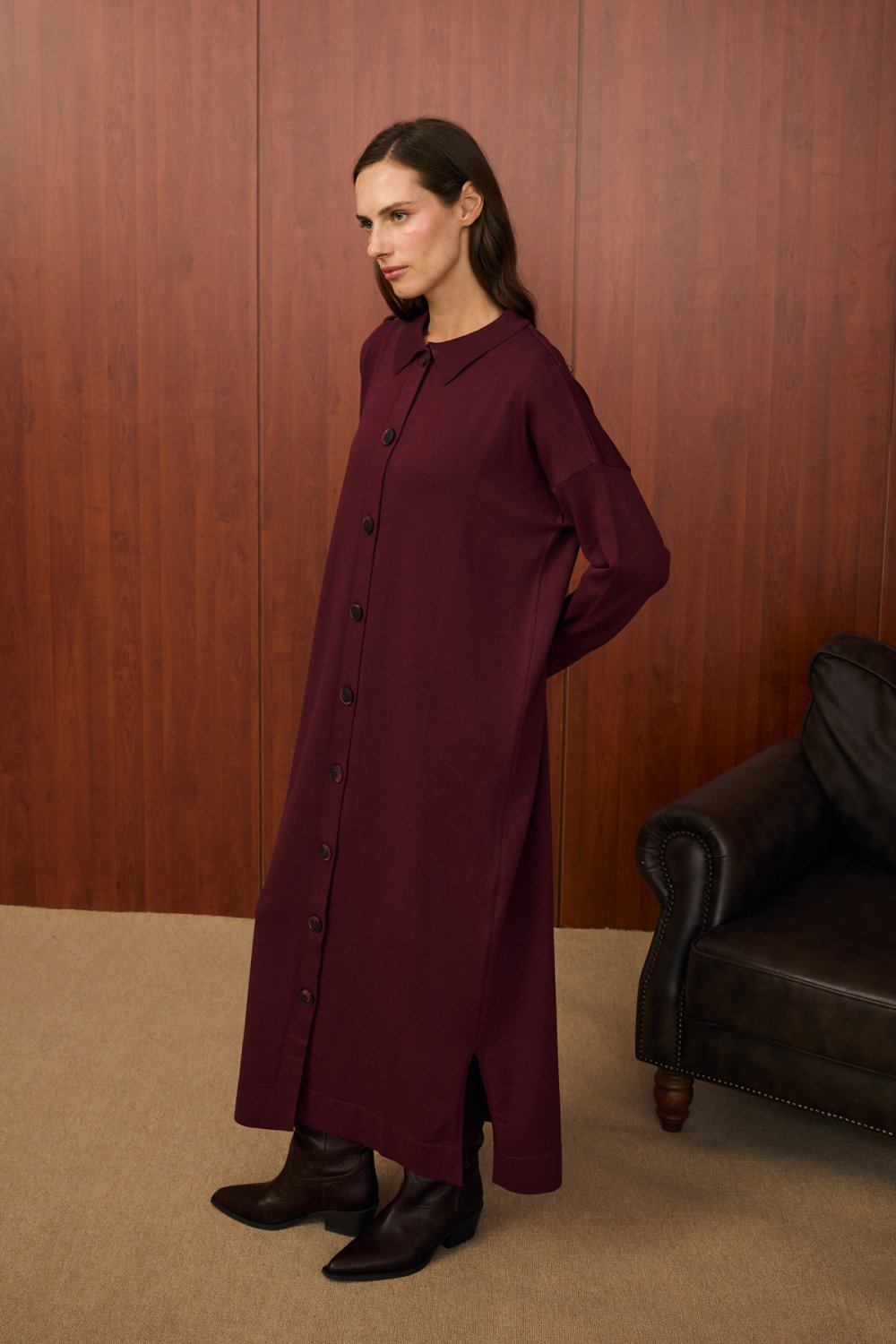 Merwish Kap 25K-MR-1522 - Bordo