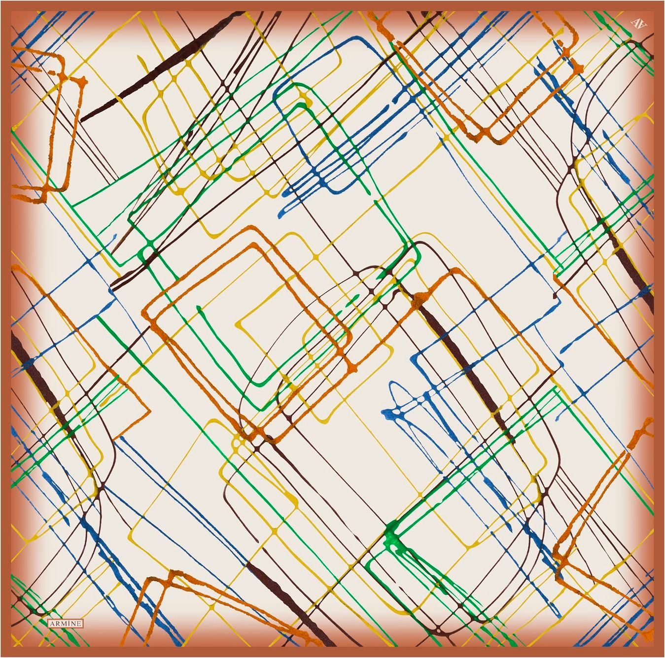 Armine Silk Twill Scarf 8948D