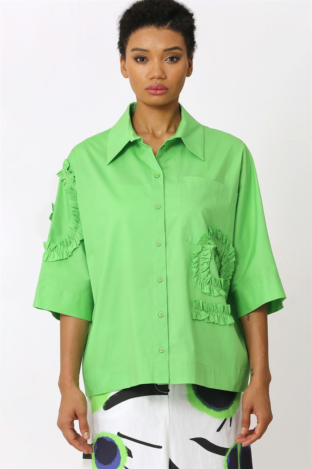 Bizefashion Gömlek BZ016 - Yeşil