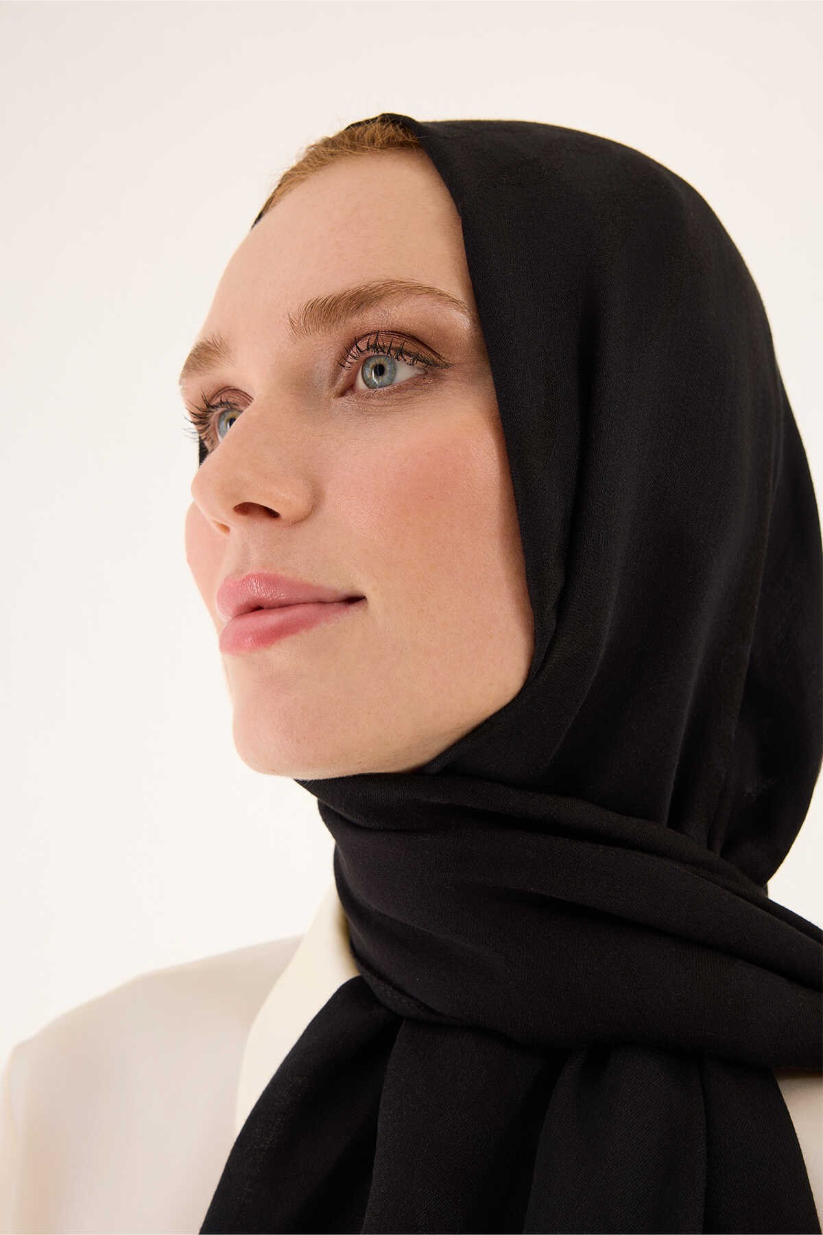İmannoor Şal Tencel Yün 25Y-İM-3038 - Siyah