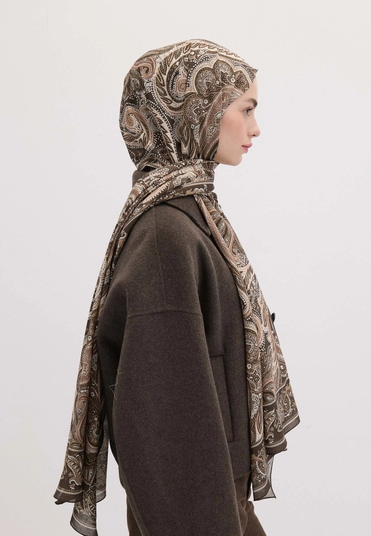 Freshscarf Şal Dark Vintage DSNS00000175 - Somon