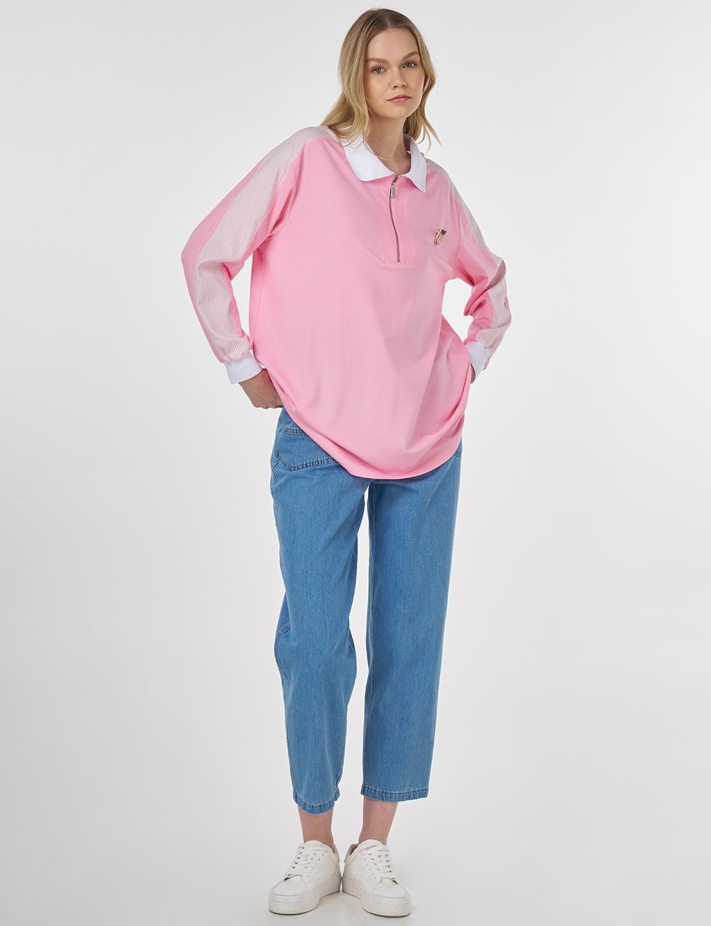 Kayra Sweatshirt 25Y-KA-70067 - Şekerpembe