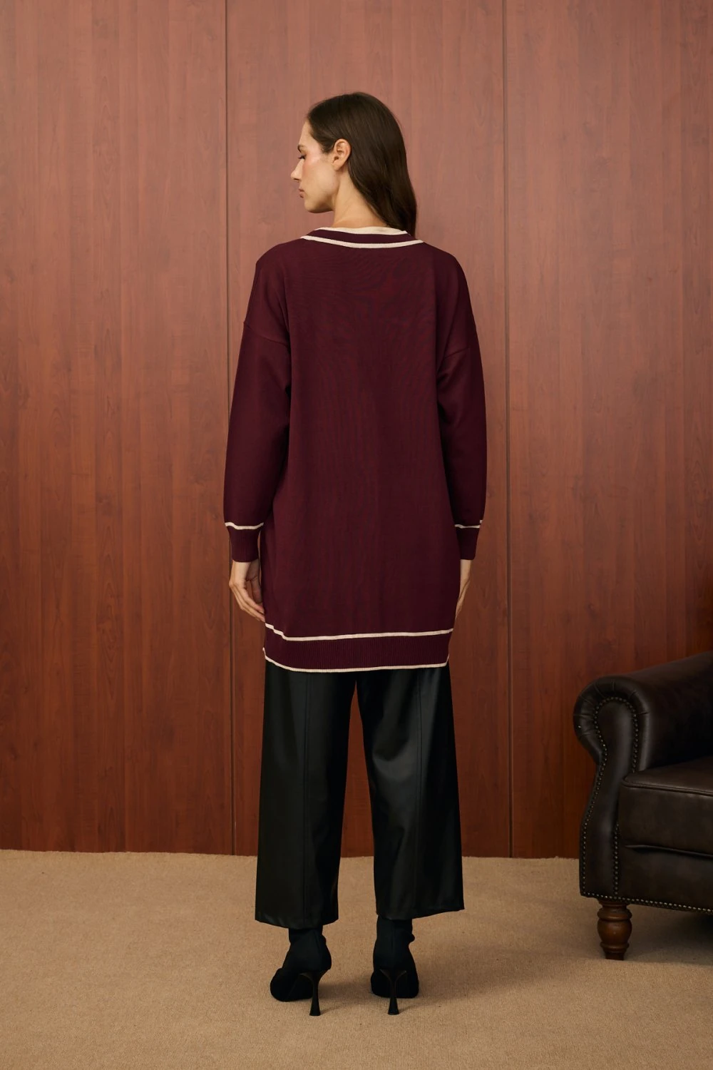 Merwish Hırka 25K-MR-1555 - Bordo