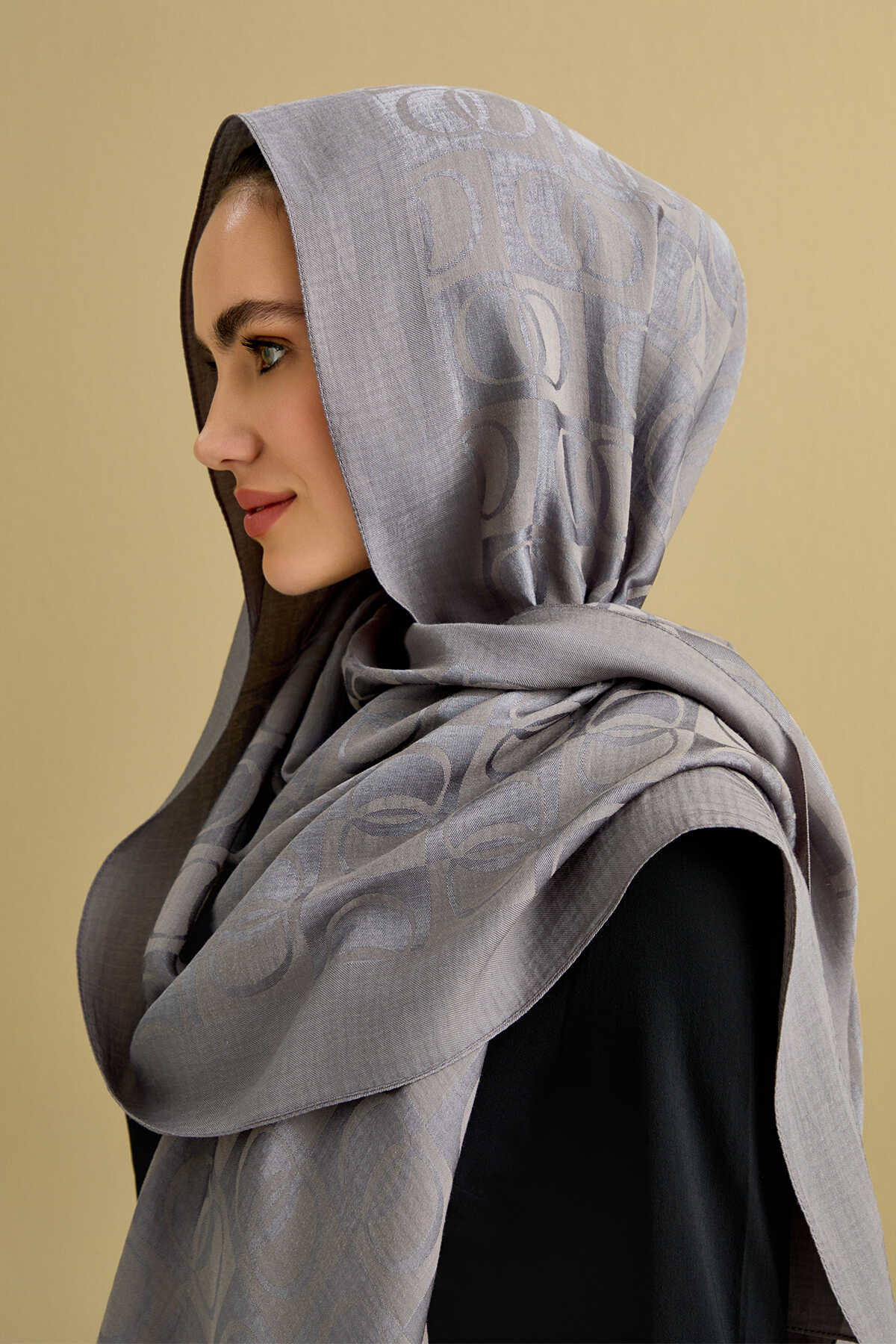 İmannoor Şal Pamuk Naia 25Y-İM-3001 - Antrasit