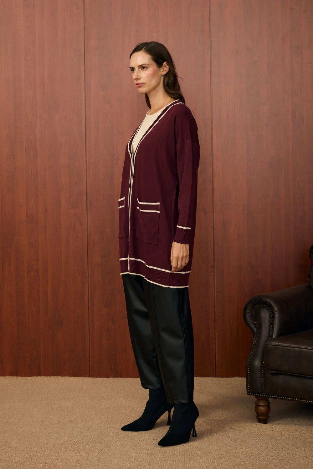 Merwish Hırka 25K-MR-1555 - Bordo