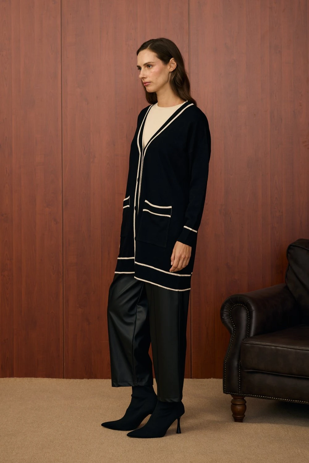 Merwish Hırka 25K-MR-1555 - Siyah