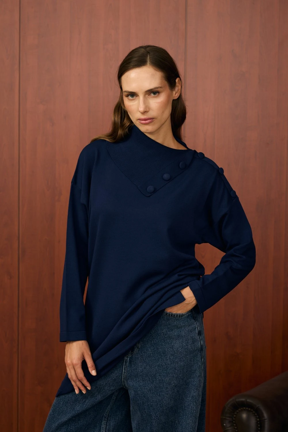 Merwish Tunik 25K-MR-1558 - Lacivert