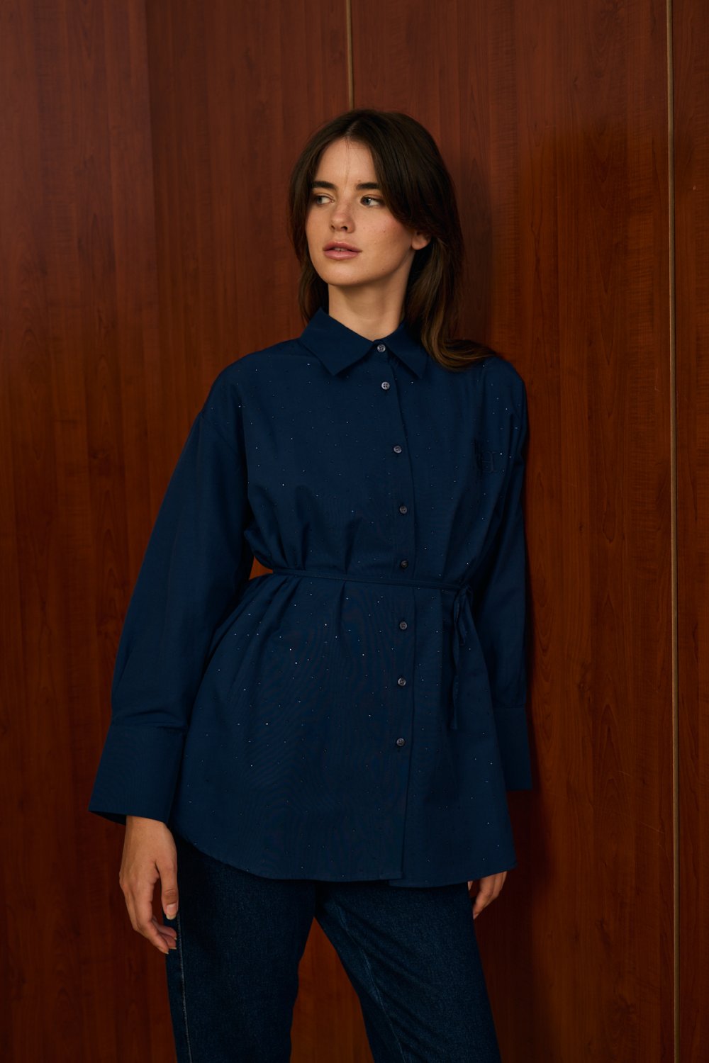 Merwish Gömlek 25K-MR-1580 - Lacivert