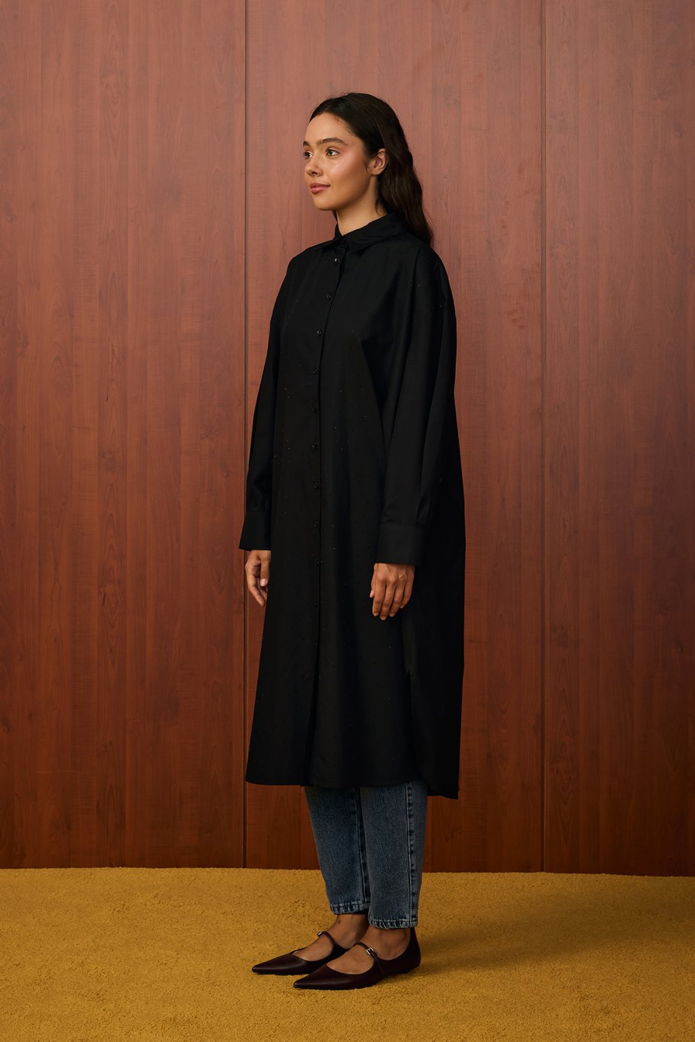 Merwish Gömlek 25K-MR-1579 - Siyah