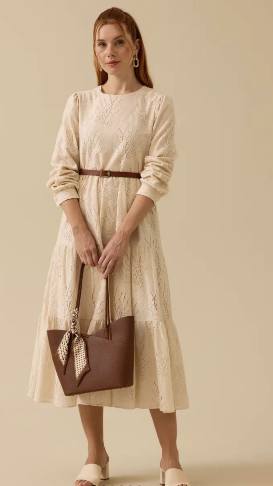 Seçil Elbise 25Y-SE-2511311027 - Cream