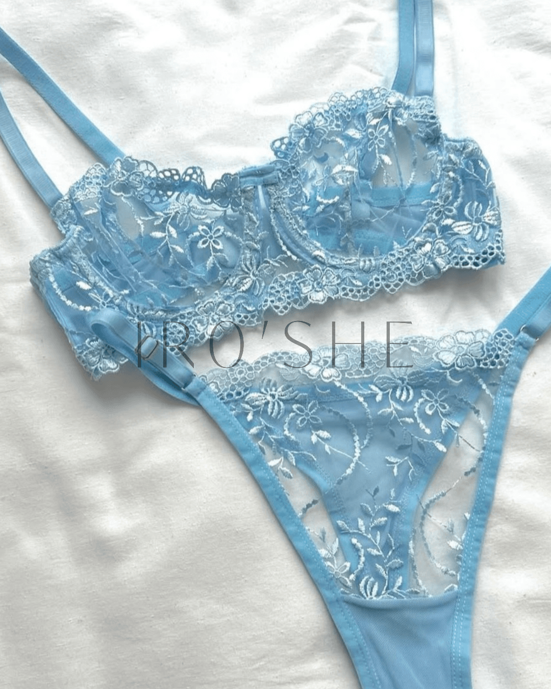 Blu Açık Mavi Bralet Takımı