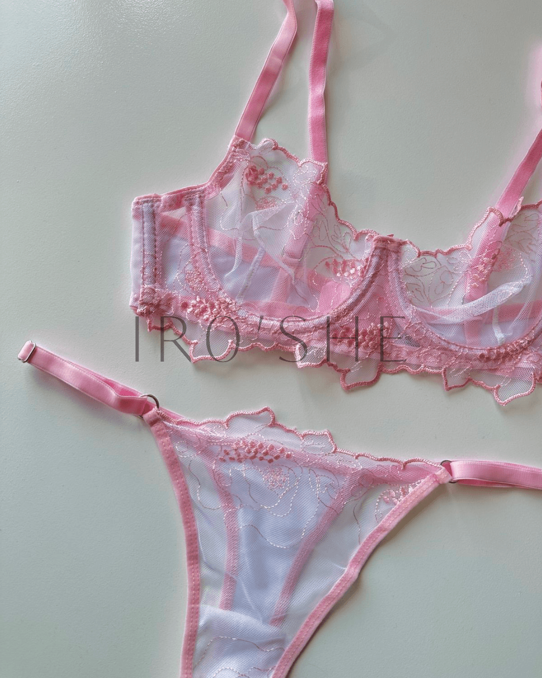 Pembe Pinterest Sütyen Takımı
