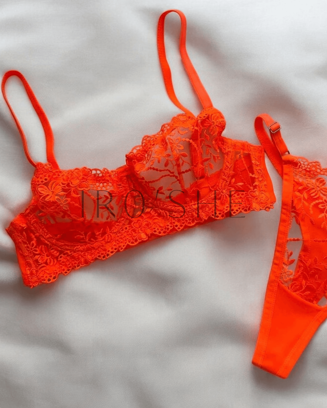 Fosforlu Turuncu Bralet Takımı