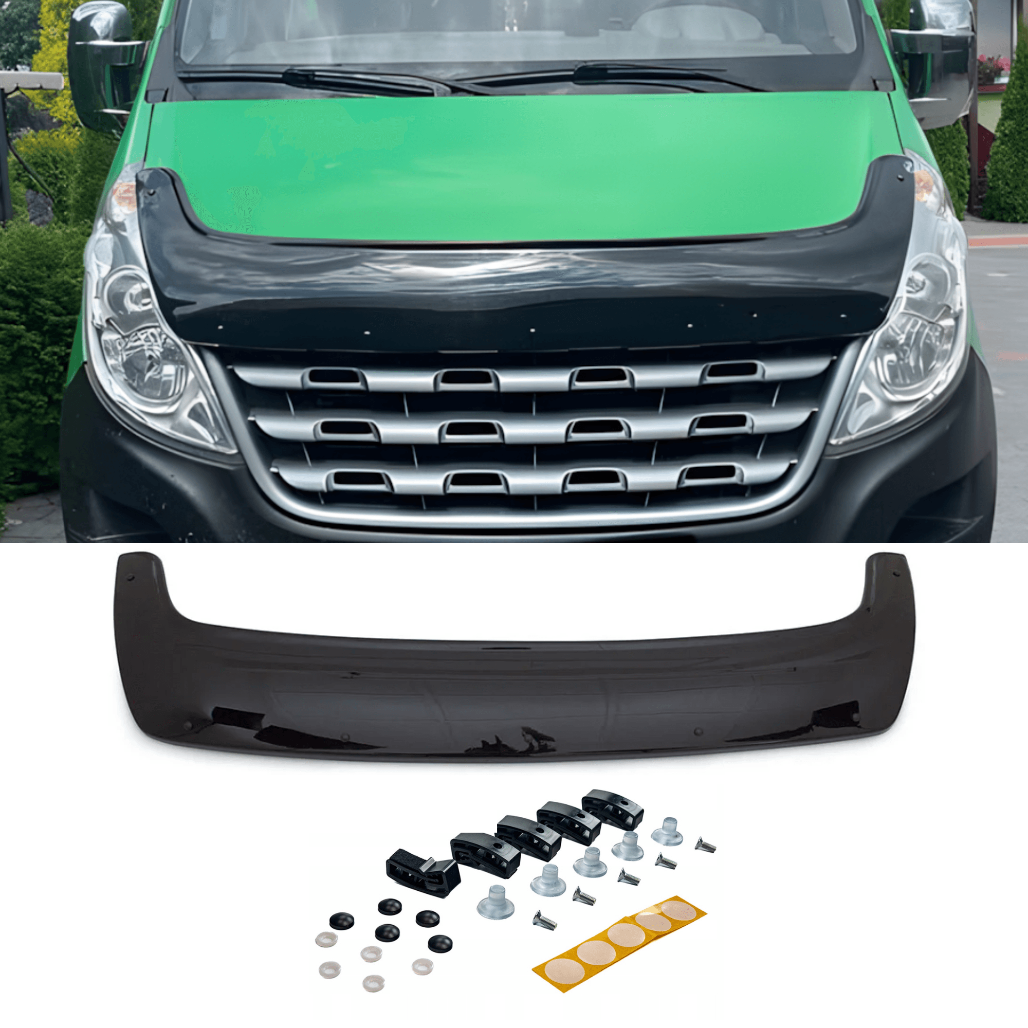 Plastic Front Stone & Bug Deflector Hood Guard Fit Renault Master (2011-2014)