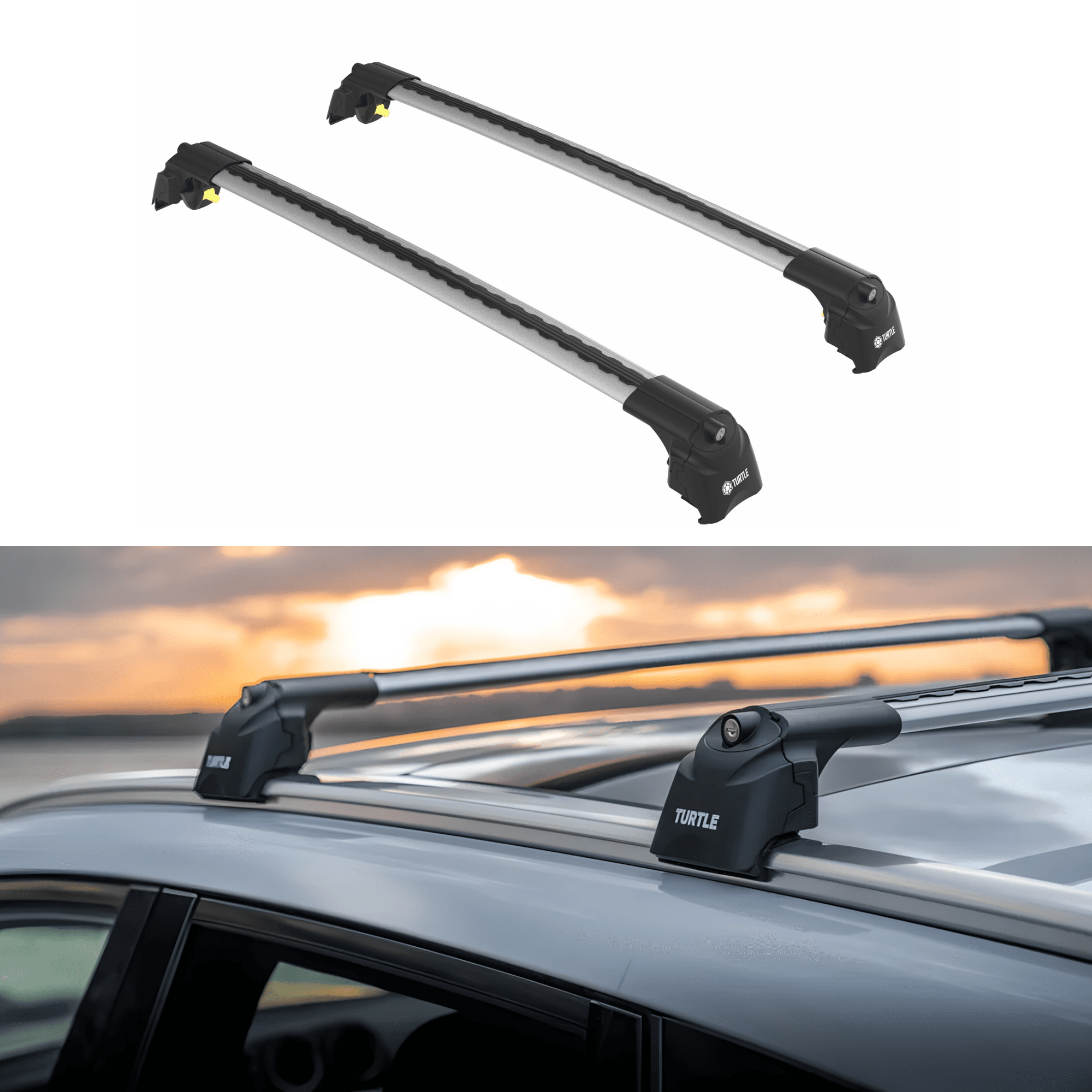 Aluminum Roof Rack Cross Bars Fit Renault Captur (2020-2023)