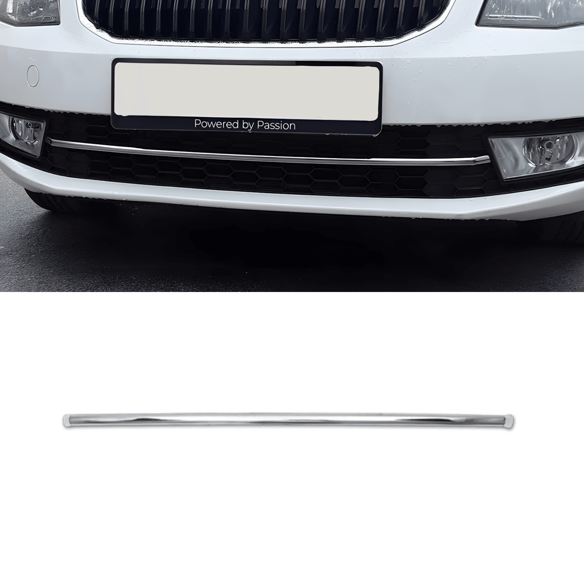 Stainless Steel Chrome Front Bumper Streamer Fit Skoda Octavia (2013-2016)