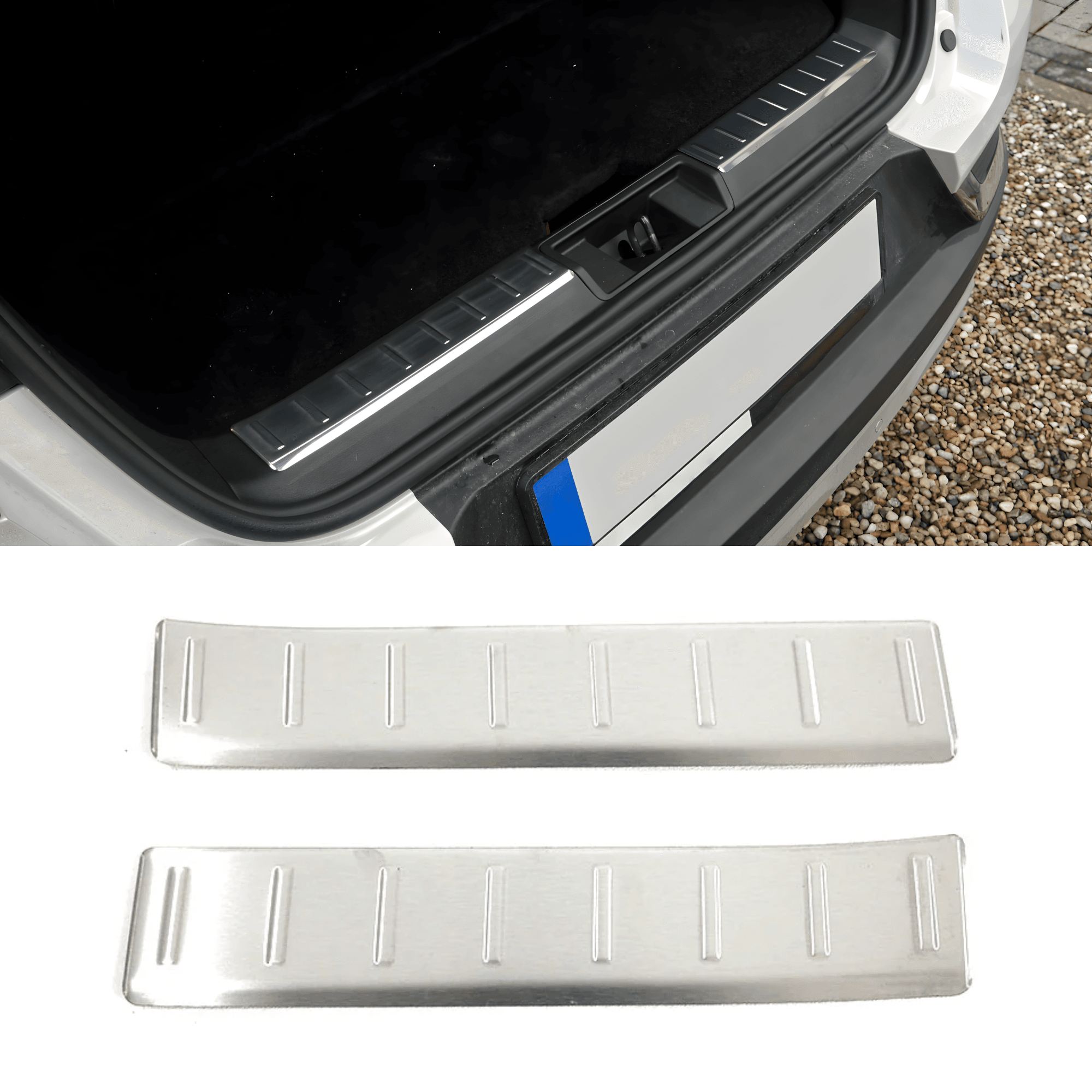 Stainless Steel Chrome Boot Sill Protector Fit Renault Captur (2020-2023)