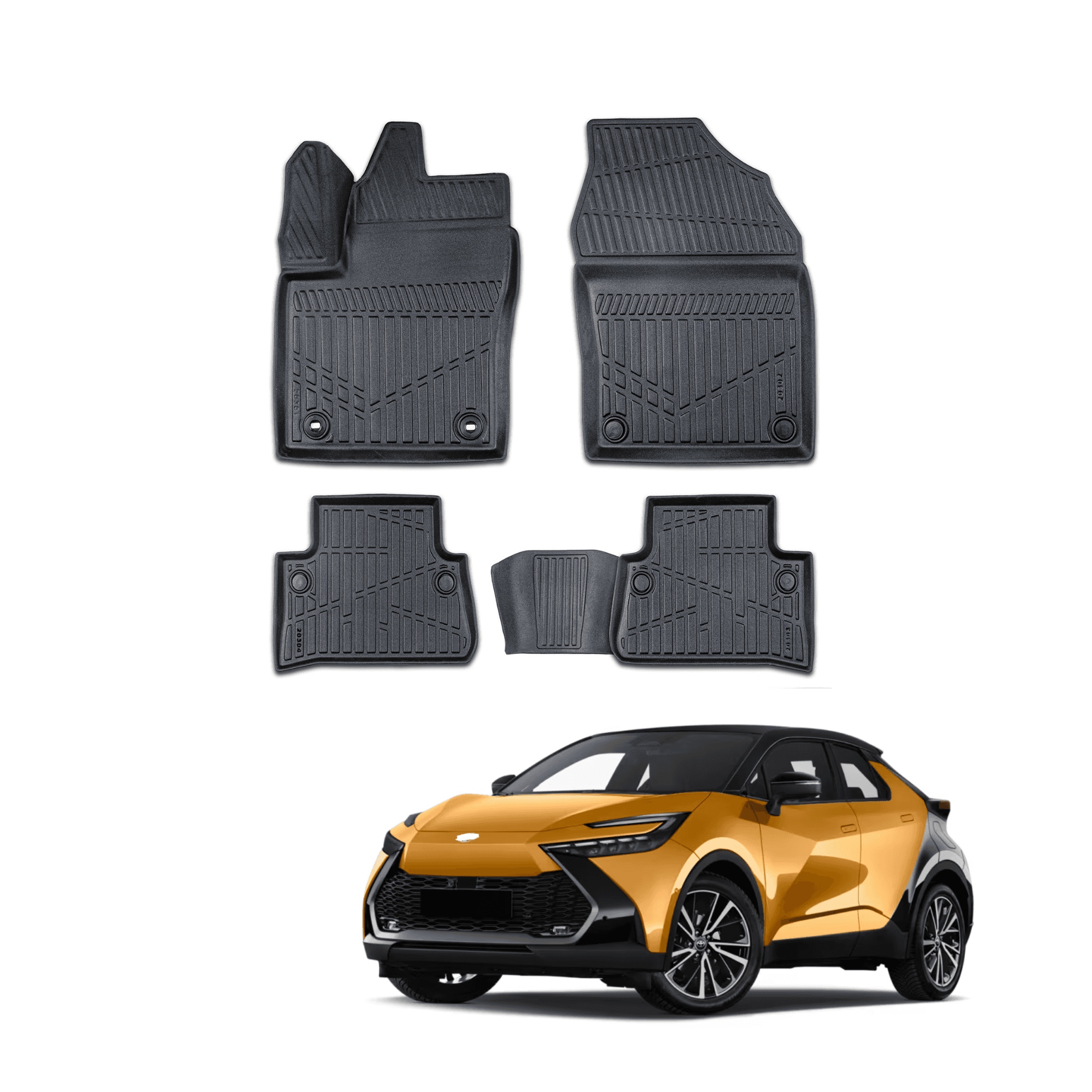 Floor Mats All Weather 3D Custom Fit Toyota C-HR (2023-2024)