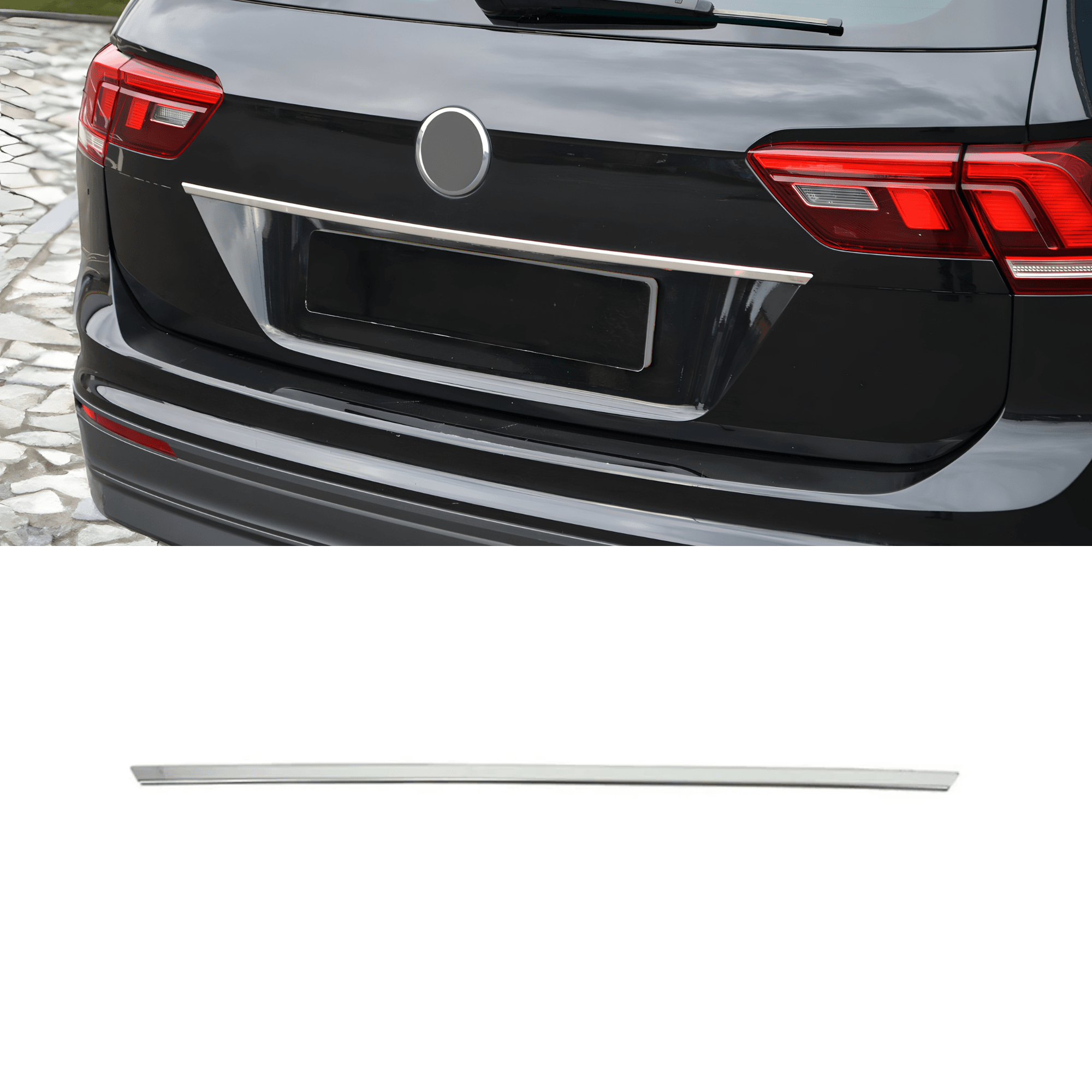 Stainless Steel Chrome Tailgate Handle Trim Fit Volkswagen Tiguan (2016-2024)