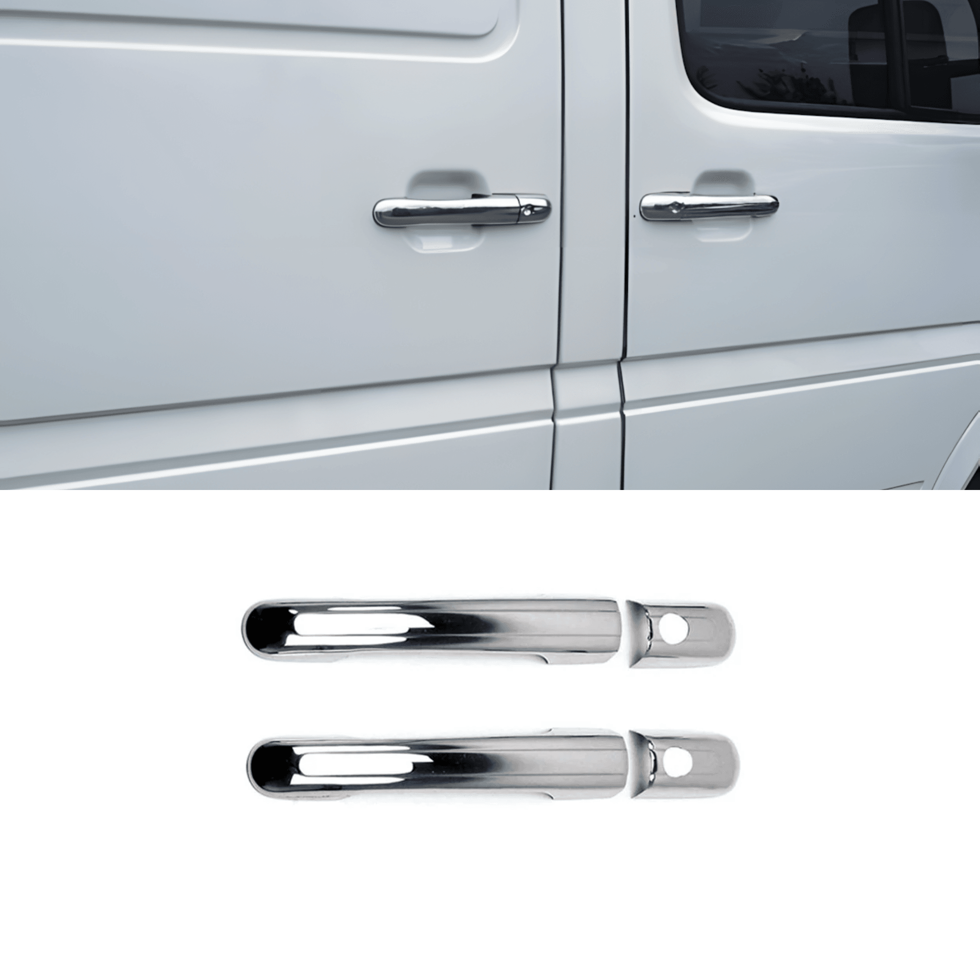 Stainless Steel Chrome Door Handle Cover Fit Mercedes-Benz Sprinter (1995-2005)