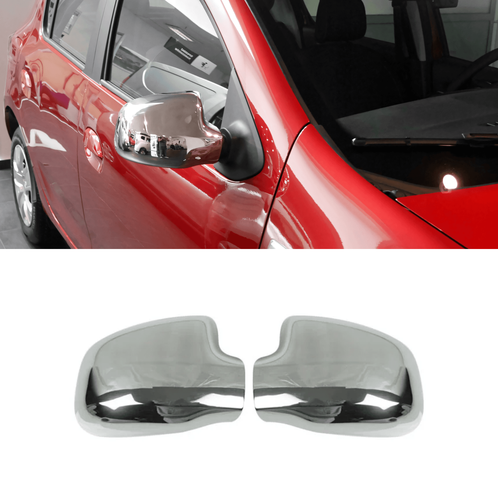 Stainless Steel Chrome Mirror Cover Fit Dacia Duster (2012-2017)