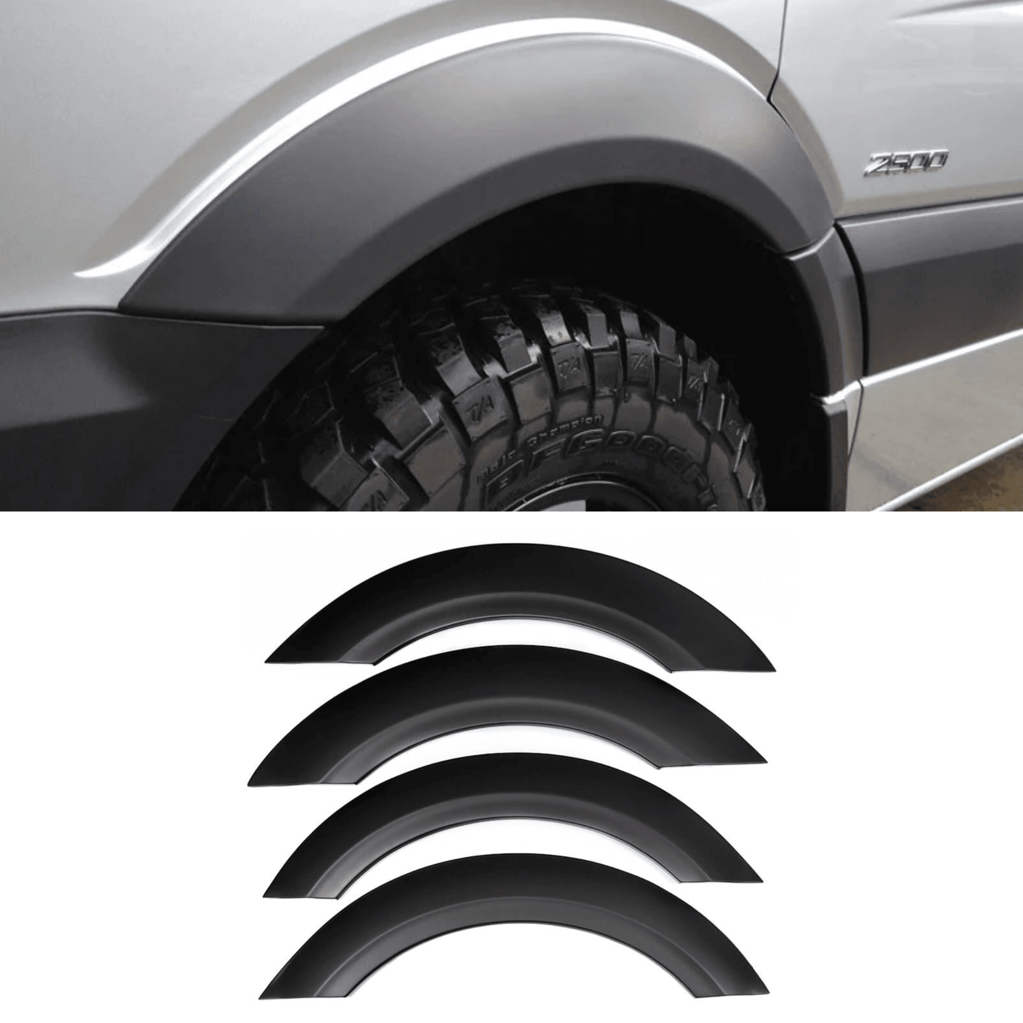 Scratch Guard Plastic Fender Flares Wheel Protector Fit Mercedes-Benz Sprinter (2014-2018)