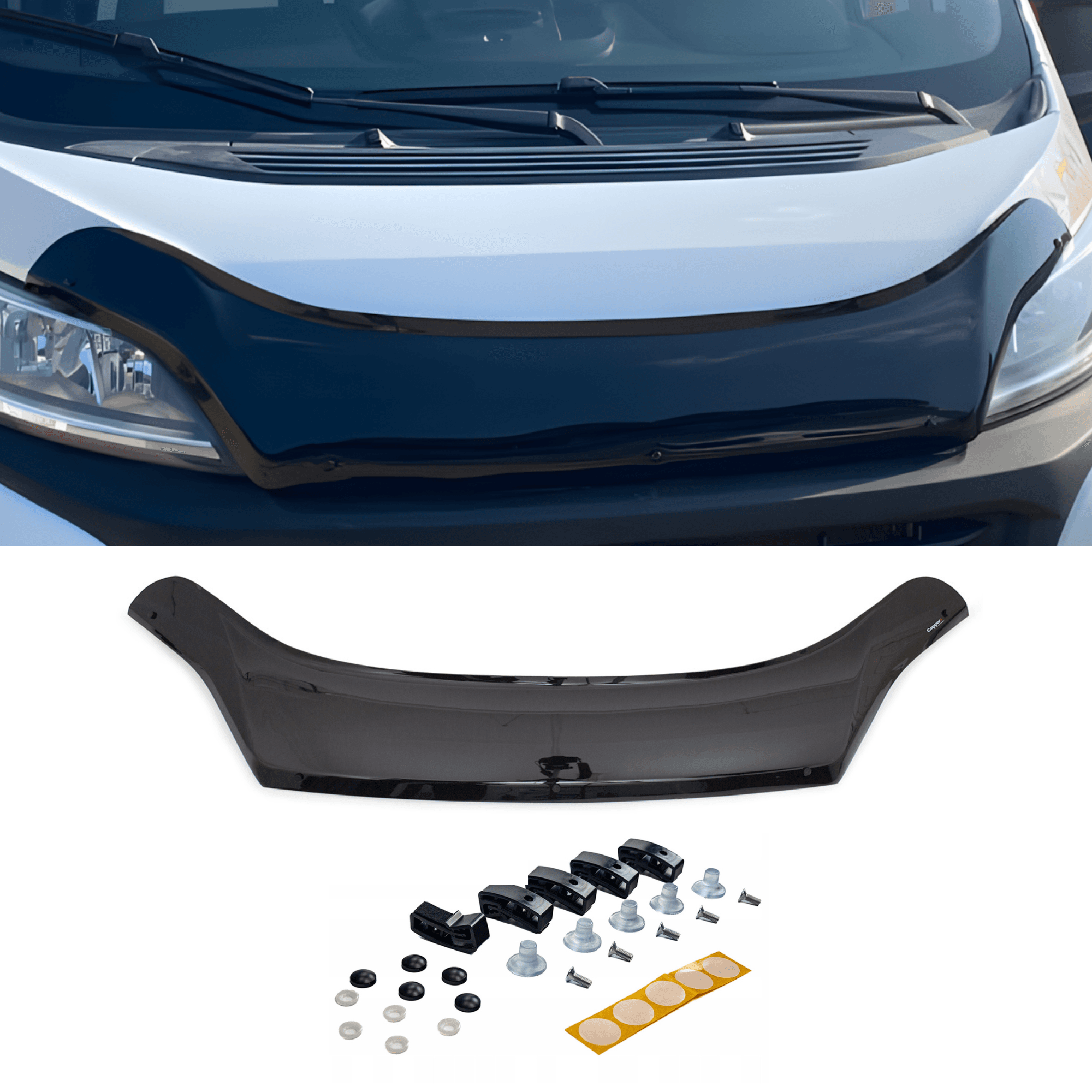 Plastic Front Stone & Bug Deflector Hood Guard Fit Peugeot Boxer (2014-2024)