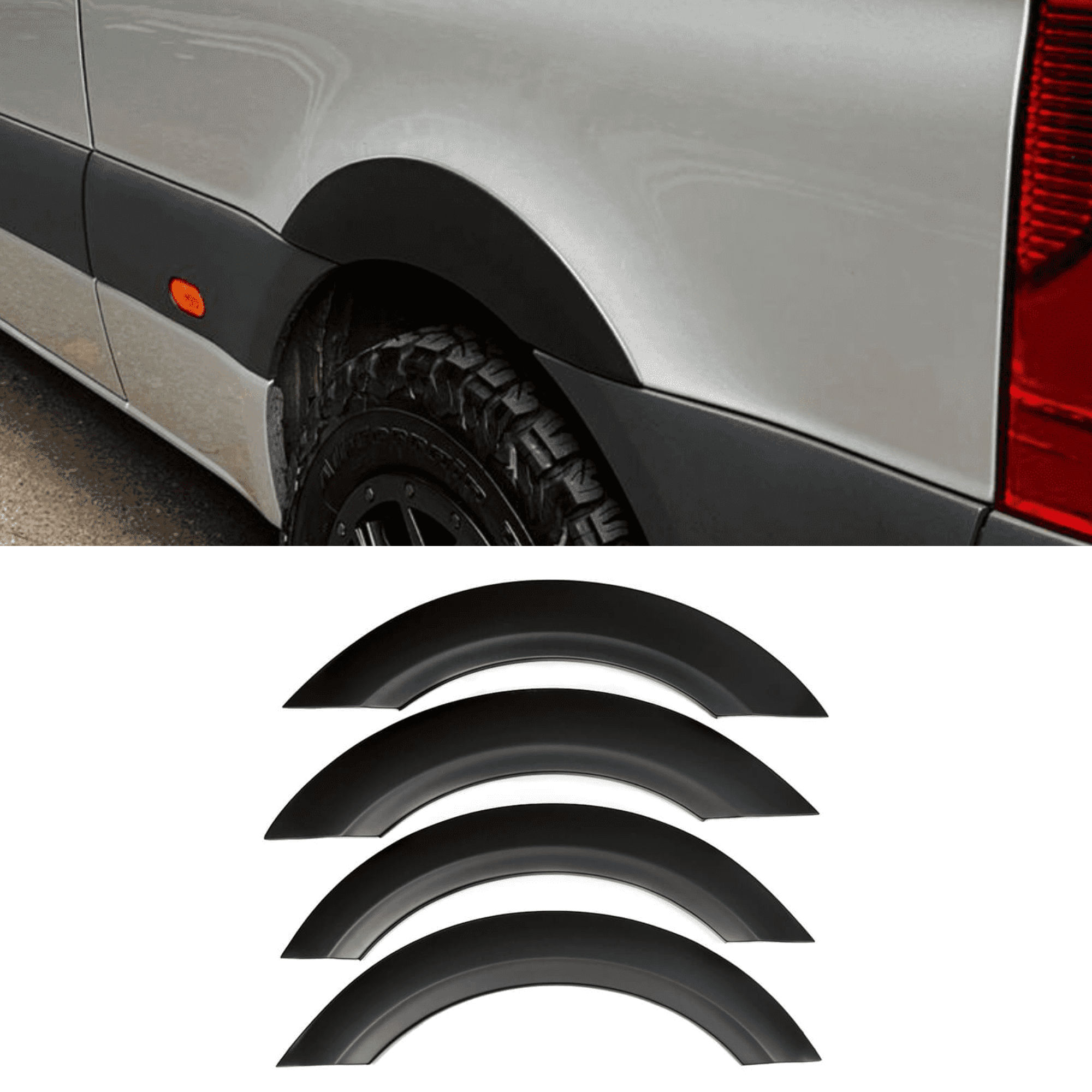 Scratch Guard Plastic Fender Flares Wheel Protector Fit Mercedes-Benz Sprinter (2019-2024)