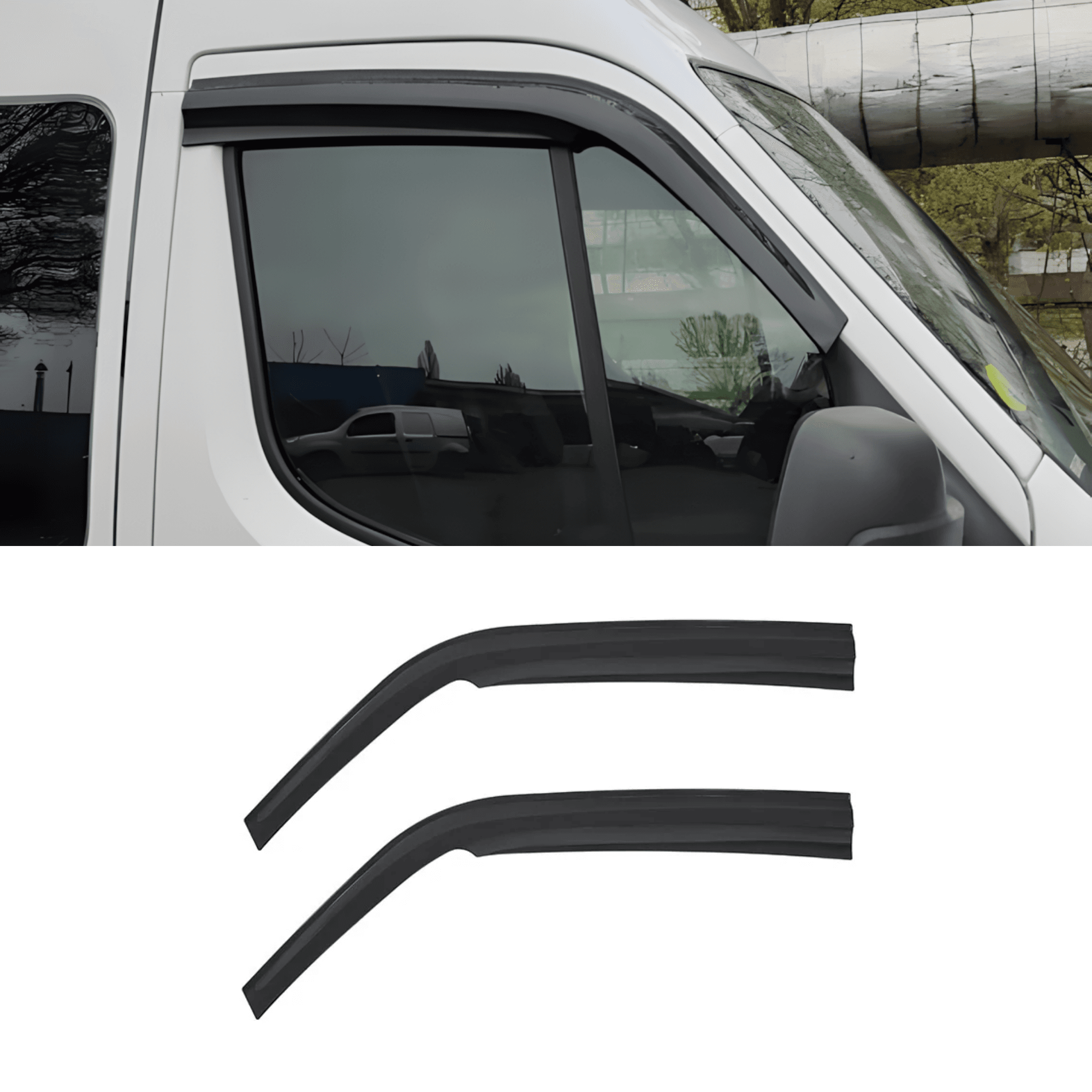 Side Window Deflector Rain Guards Fit Renault Master (2011-2024)