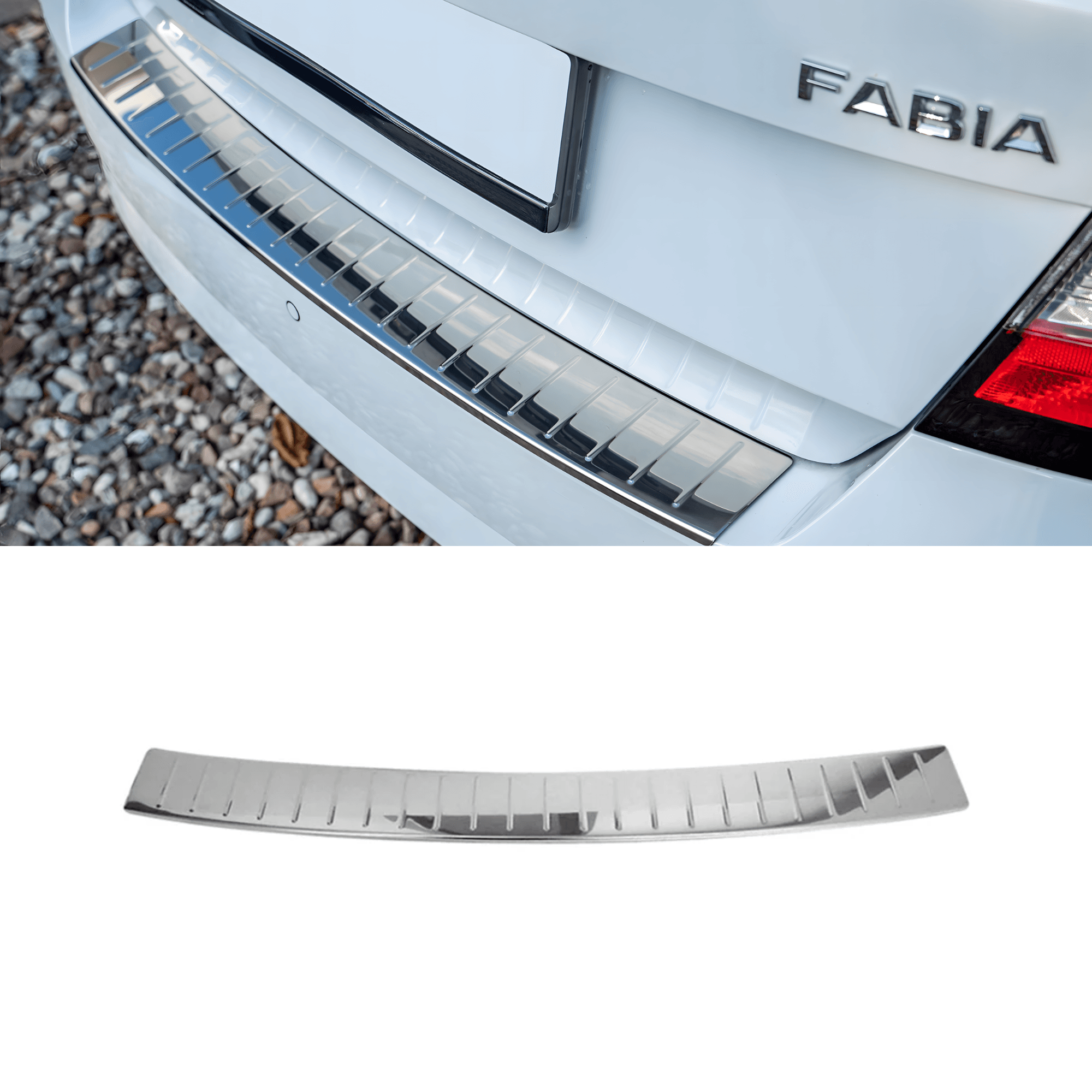 Stainless Steel Chrome Rear Bumper Protector Fit Skoda Octavia (2013-2019)