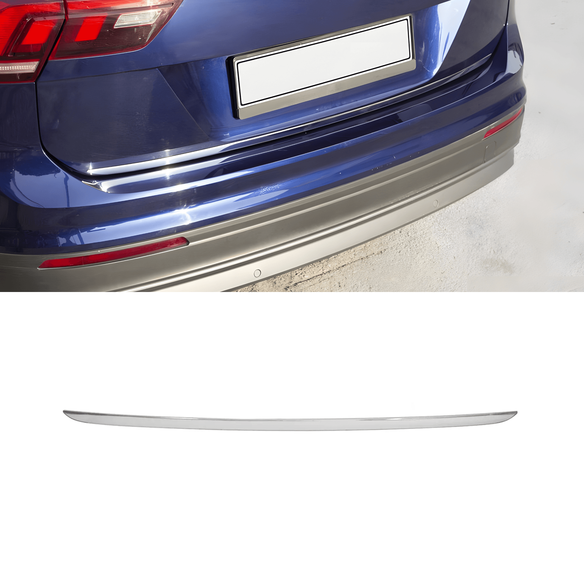 Stainless Steel Chrome Lower Tailgate Trim Fit Volkswagen Tiguan (2016-2024)