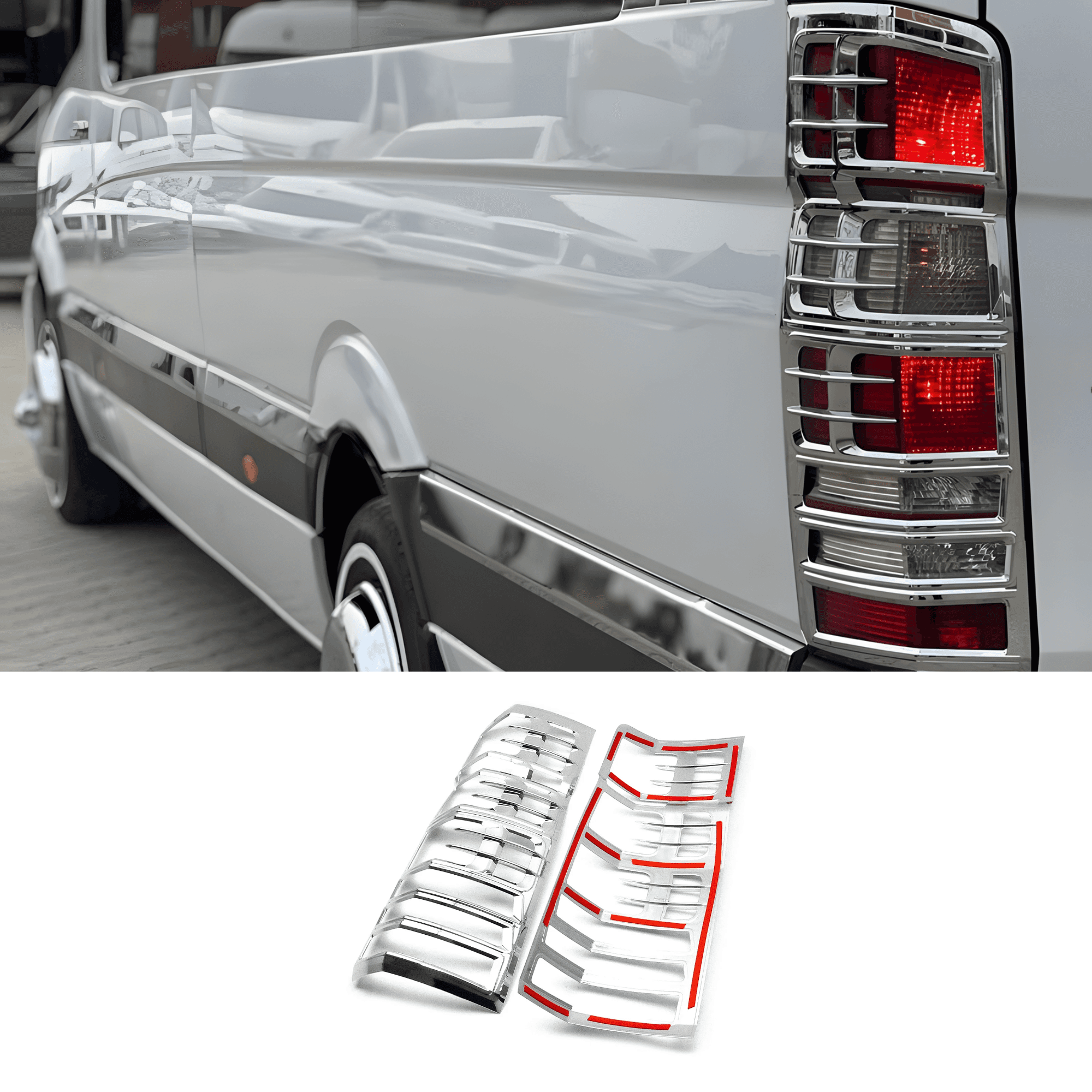 Chrome Plated Plastic Break Light Cover Fit Mercedes-Benz Sprinter (2006-2018)