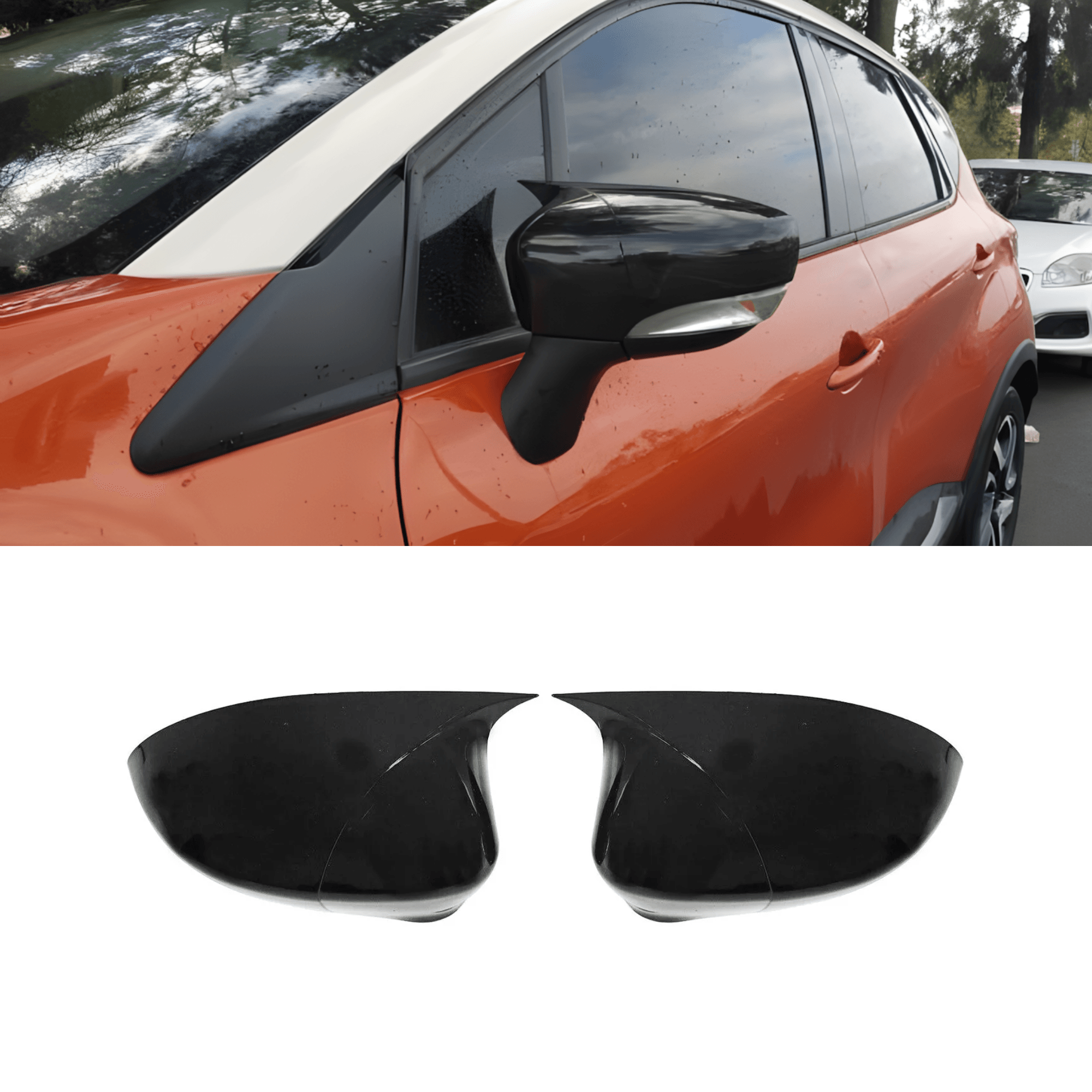 Scratch Guard Plastic Mirror Cover Fit Renault Captur (2013-2019)