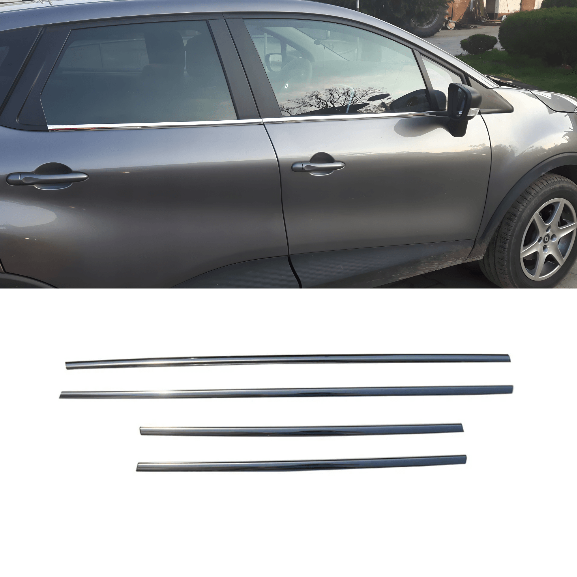 Stainless Steel Chrome Lower Window Sill Trim Fit Renault Captur (2013-2019)