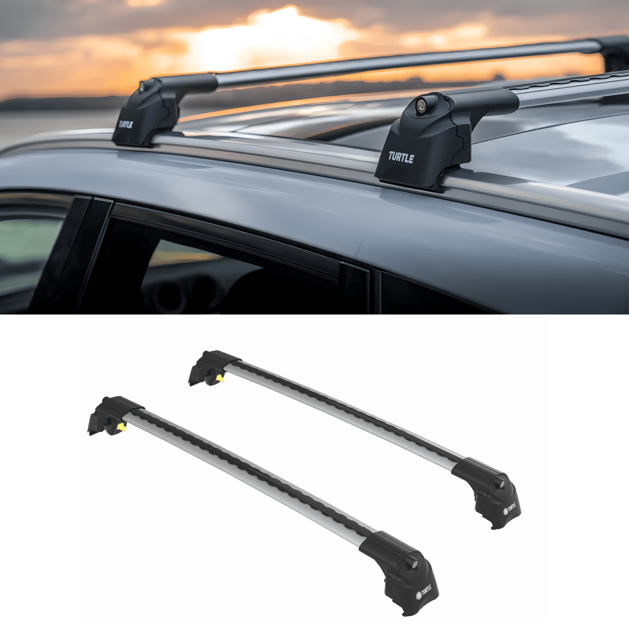 Aluminum Roof Rack Cross Bars Fit Hyundai Bayon (2021-2024)