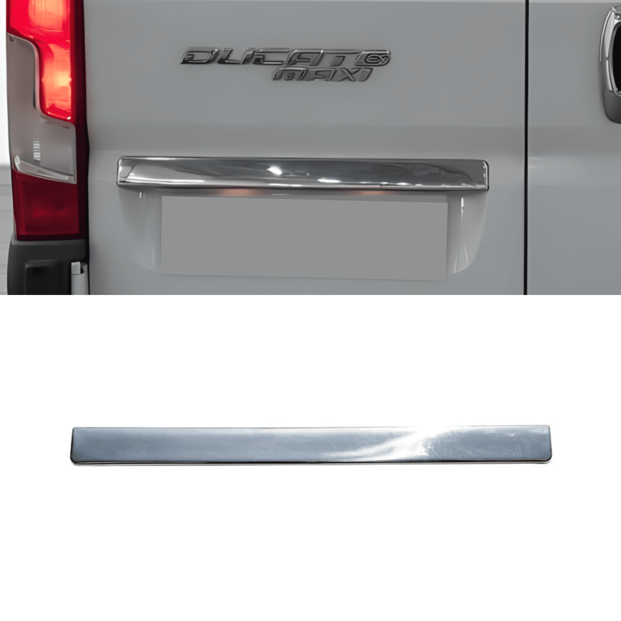 Stainless Steel Chrome Tailgate Handle Trim Fit Peugeot Boxer (2007-2024)