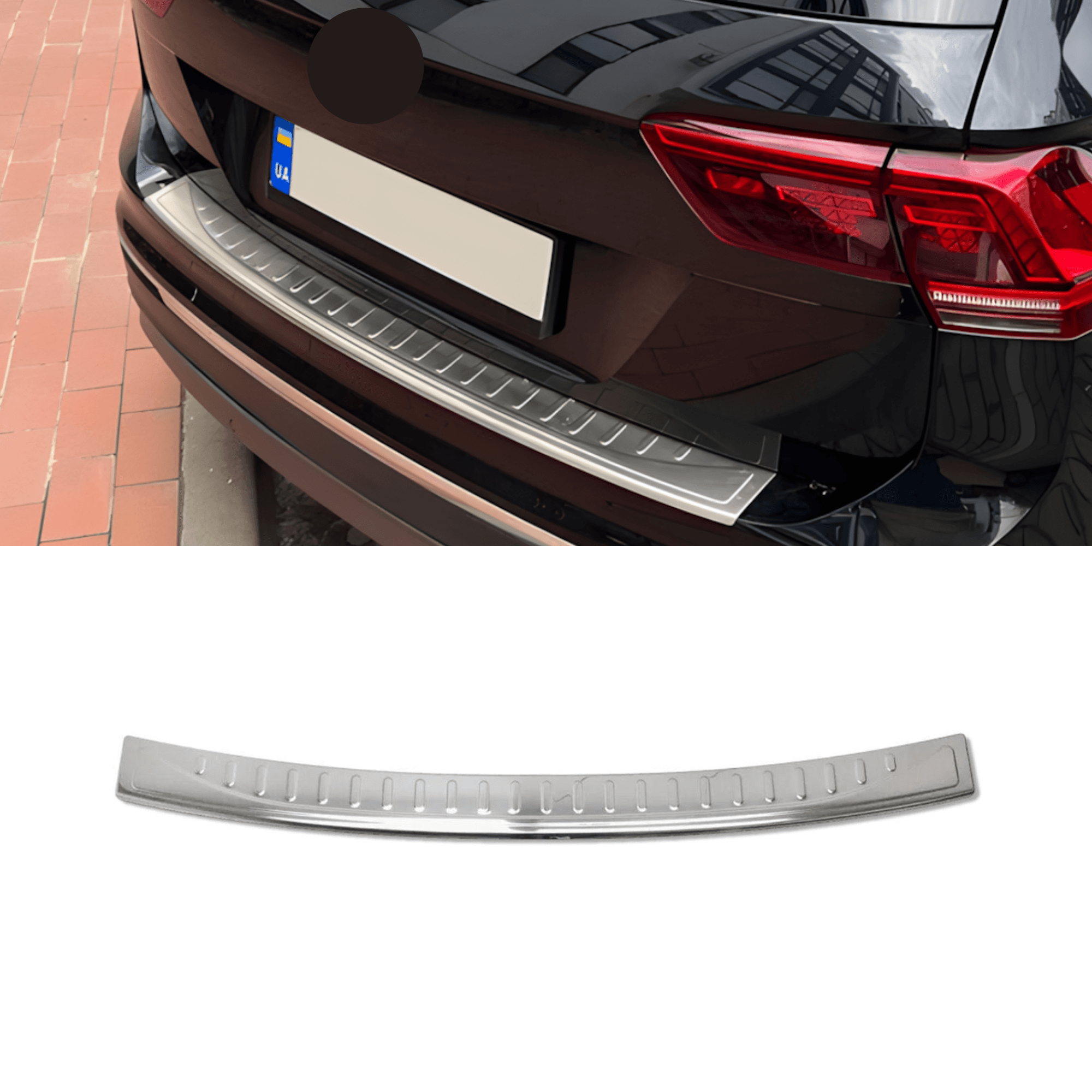 Stainless Steel Chrome Rear Bumper Protector Fit Volkswagen Tiguan (2016-2024)