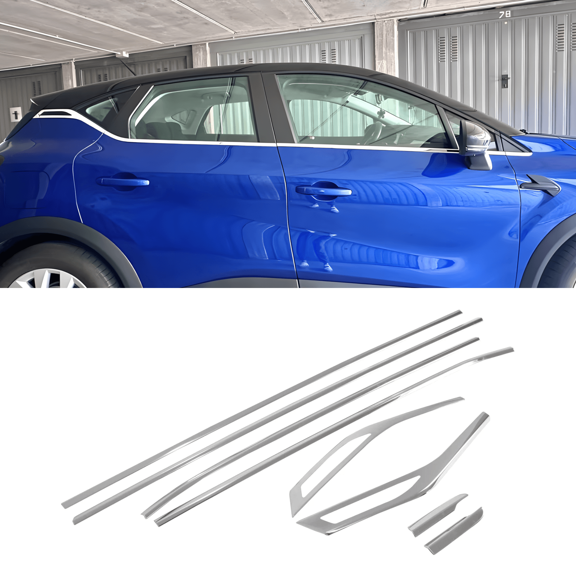 Stainless Steel Chrome Lower Window Sill Trim Fit Renault Captur (2020-2023)