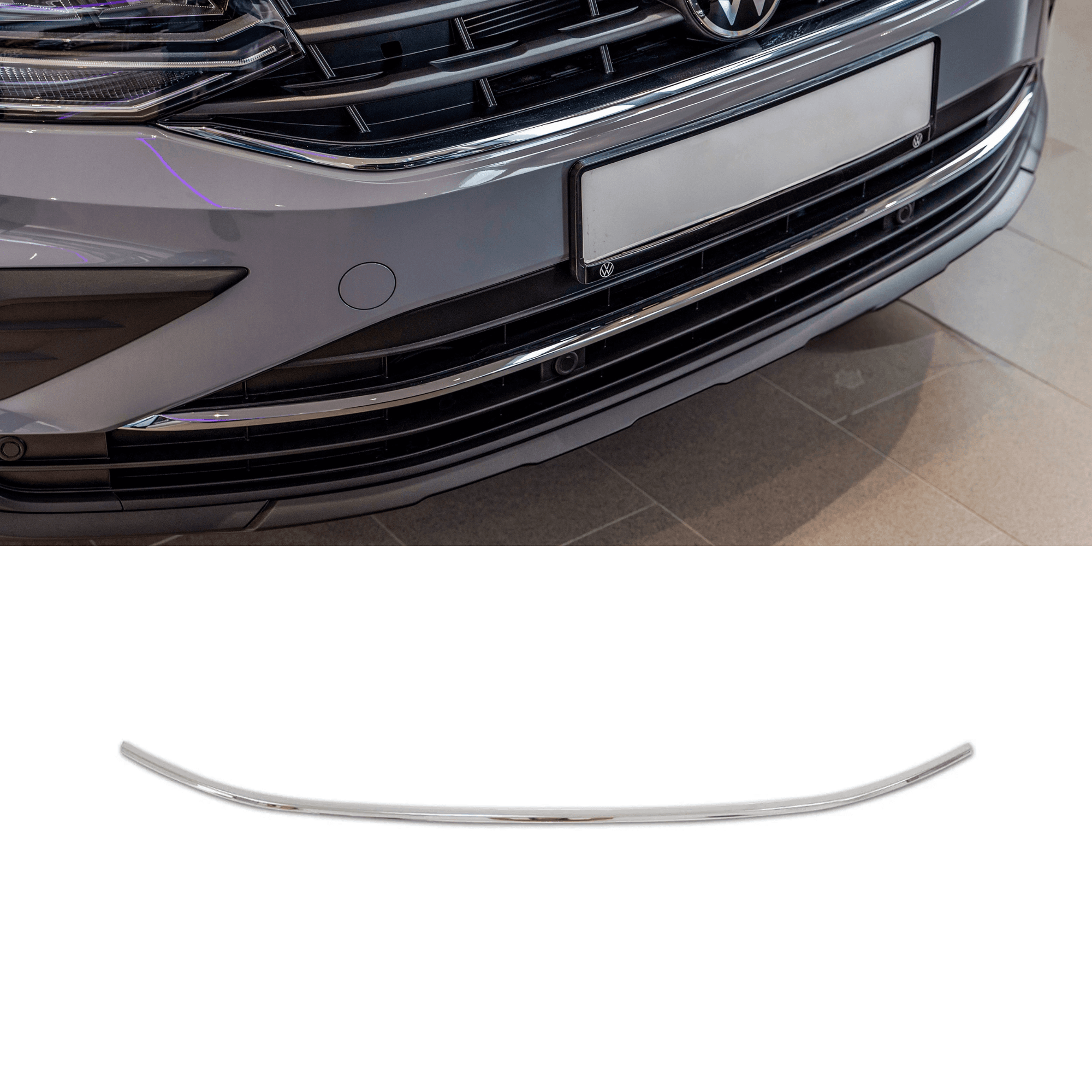 Stainless Steel Chrome Front Bumper Streamer Fit Volkswagen Tiguan (2021-2024)