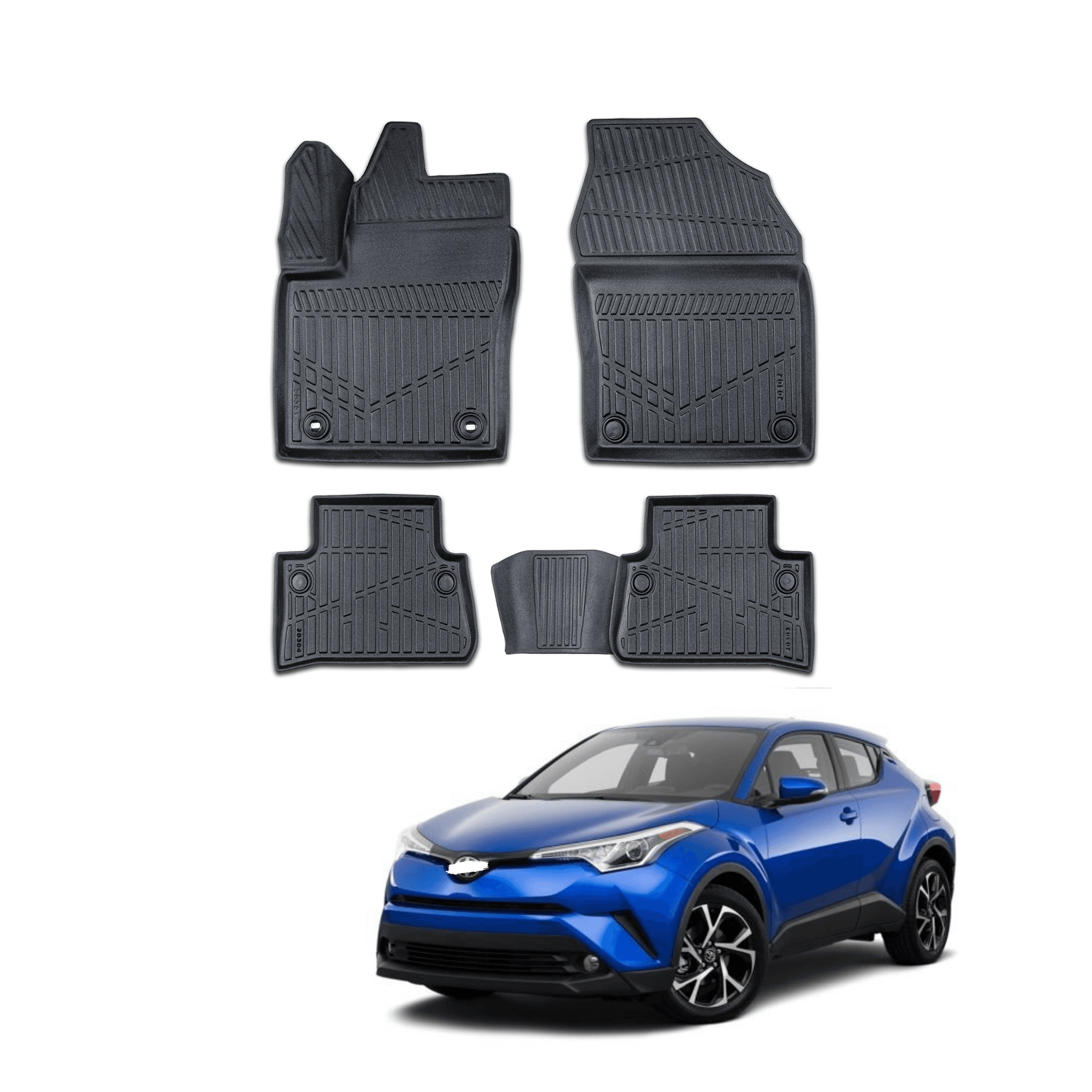 Floor Mats All Weather 3D Custom Fit Toyota C-HR (2016-2023)