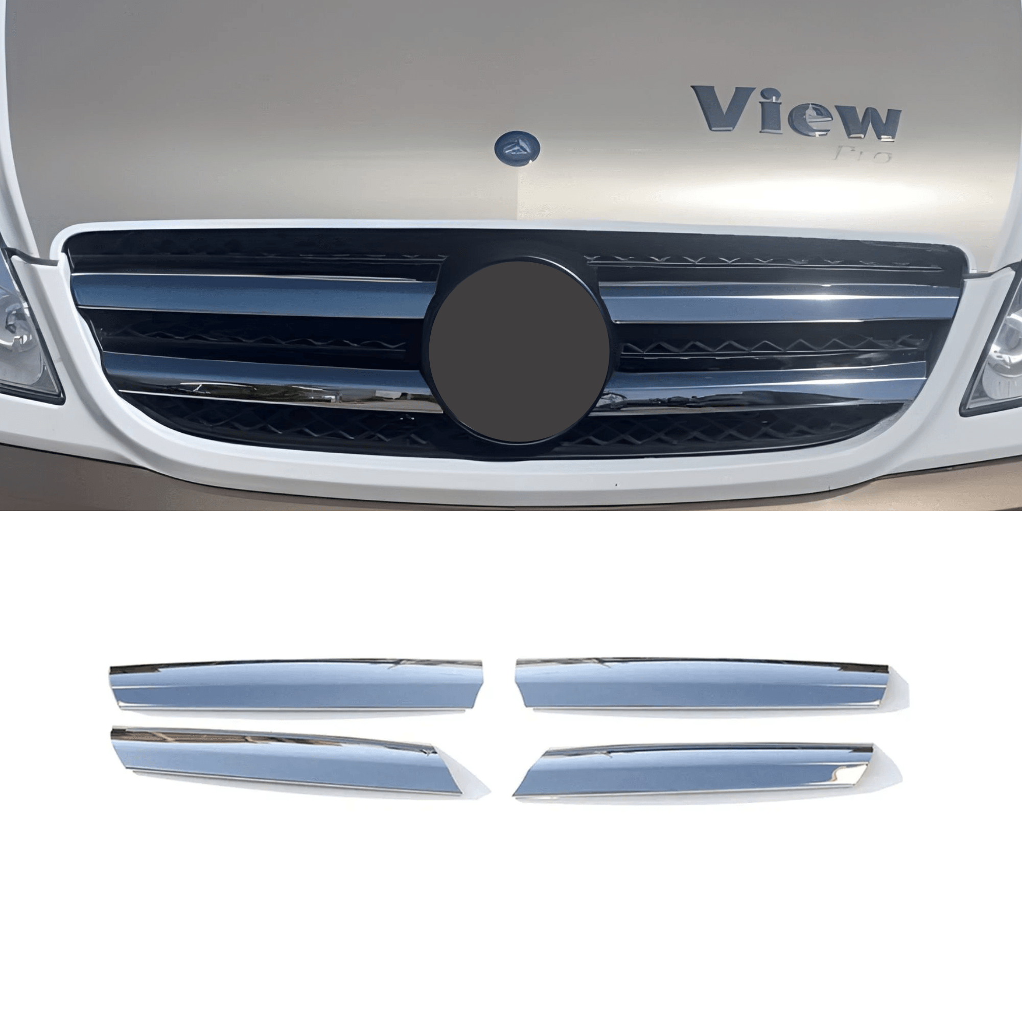 Stainless Steel Chrome Grille Accent Trim Fit Mercedes-Benz Sprinter (2006-2013)