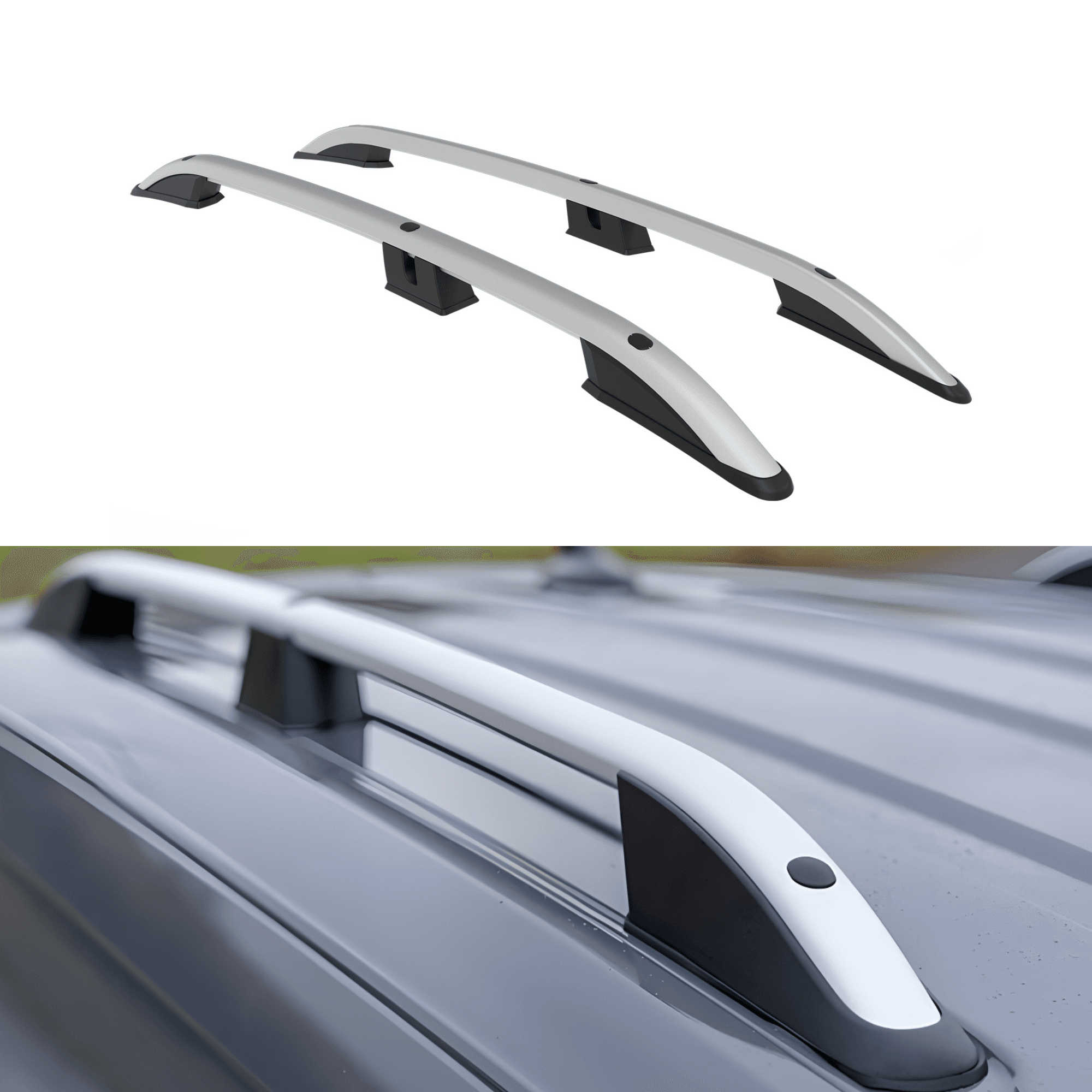 Aluminum Roof Rack Side Rails Fit Renault Captur (2013-2019)