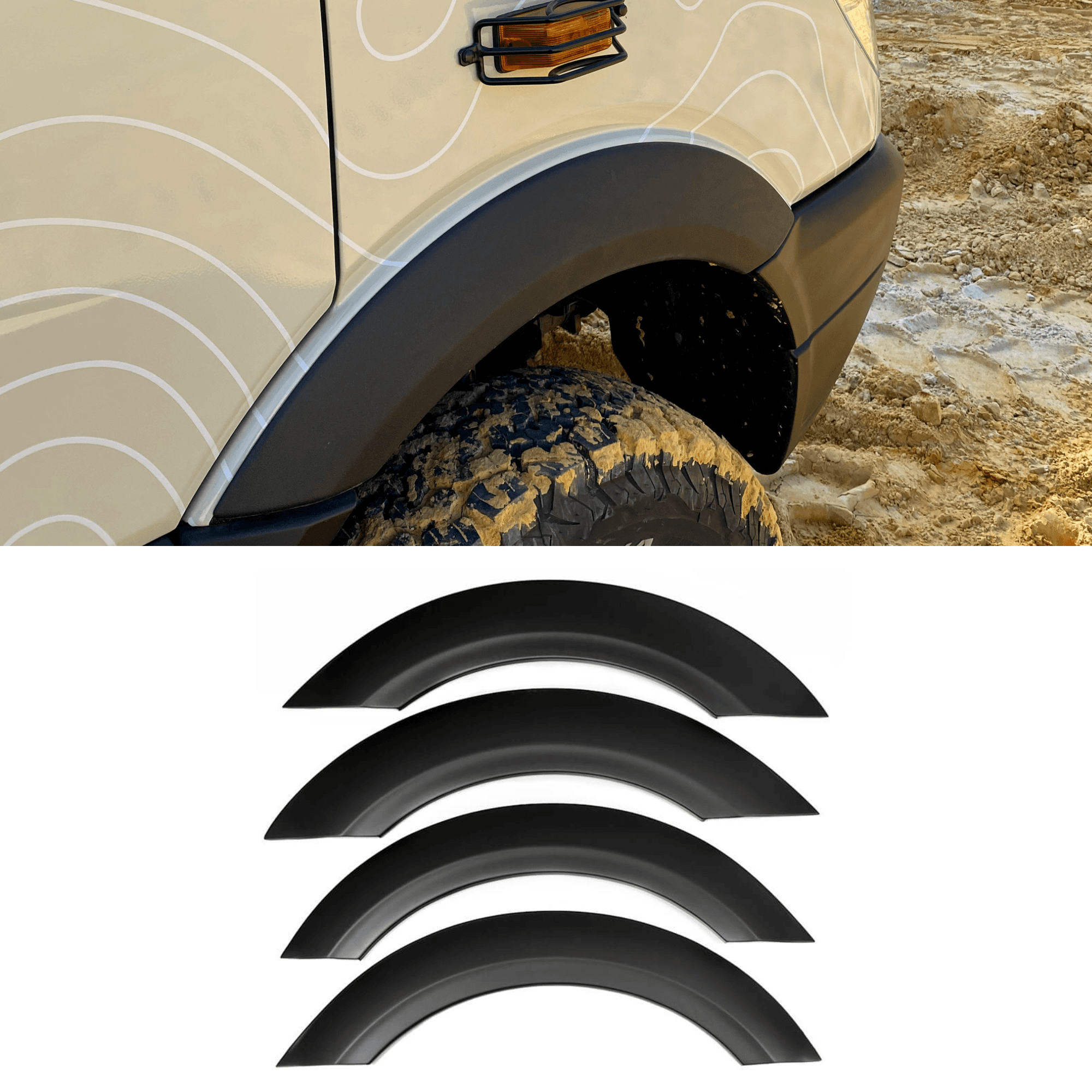 Scratch Guard Plastic Fender Flares Wheel Protector Fit Mercedes-Benz Sprinter (2006-2013)