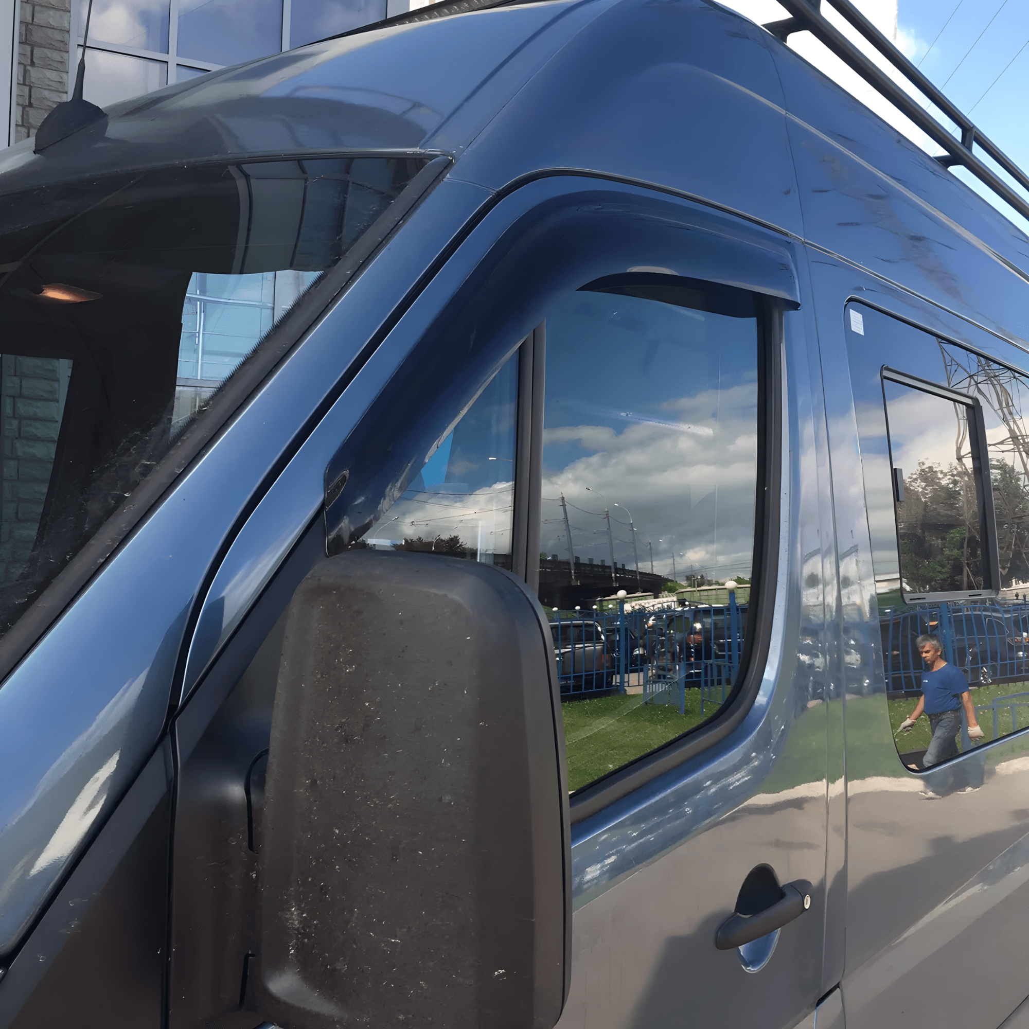 Durable Tape-On Side Window Deflector Rain Guards Fit Mercedes-Benz Sprinter (2006-2018)