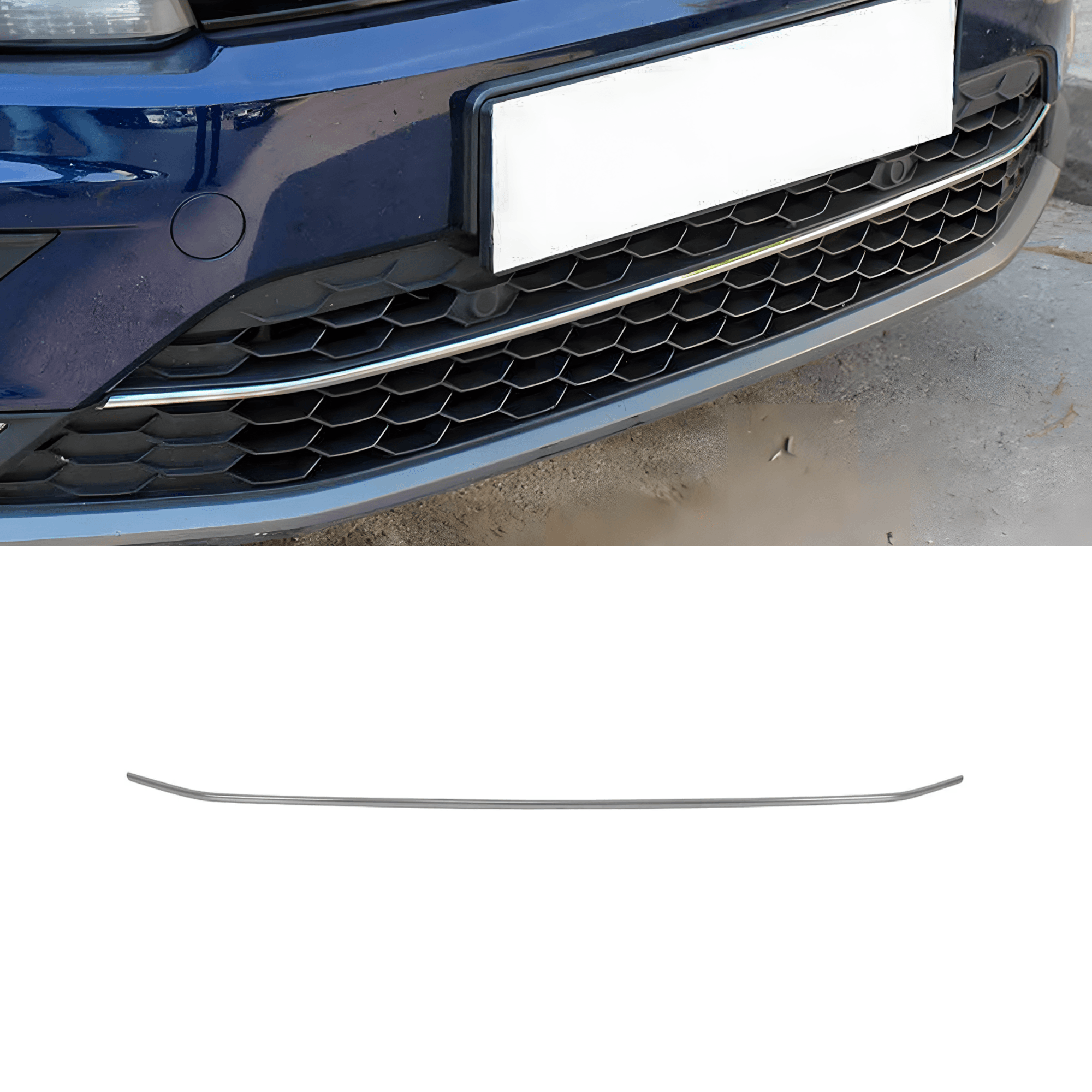 Stainless Steel Chrome Front Bumper Streamer Fit Volkswagen Tiguan (2016-2020)