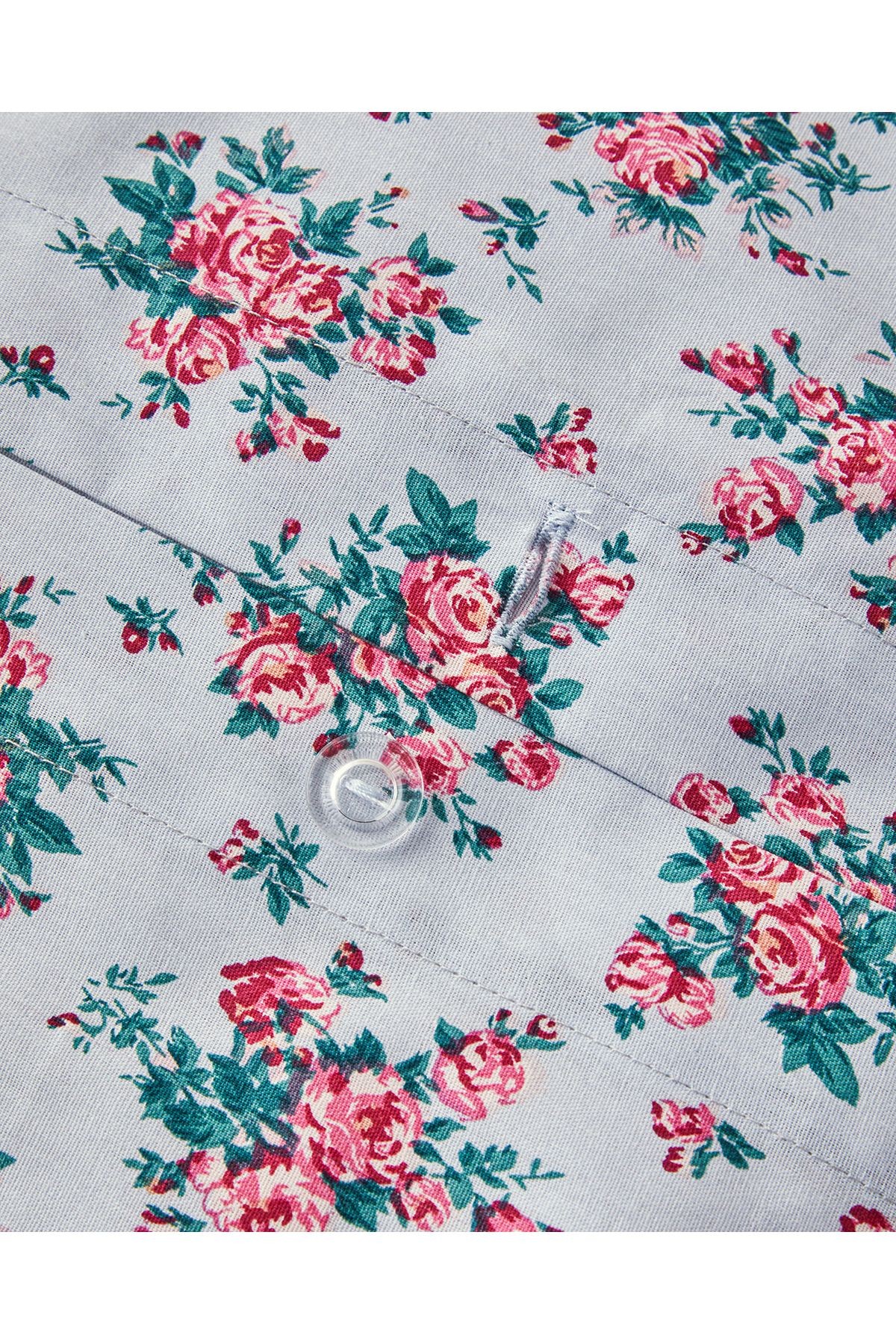 Rose Harmony Çift Kişilik Nevresim Seti Mavi