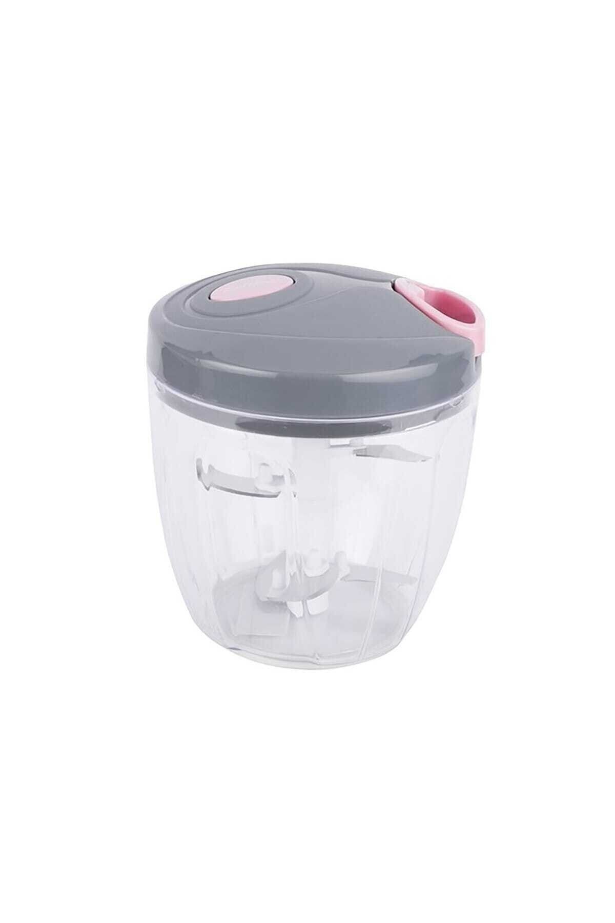 Açık Pembe Gri Pratik Doğrayıcı 900ml