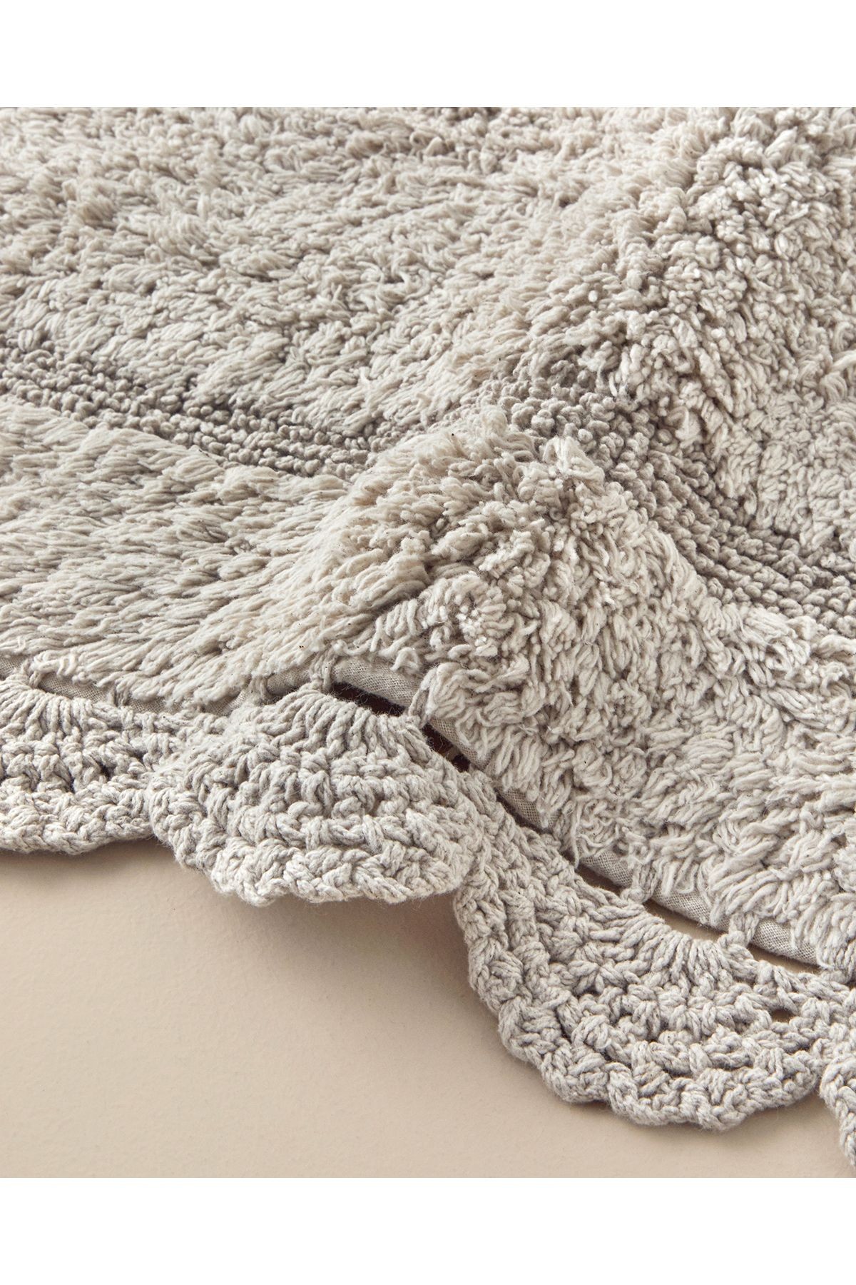 Mia Pamuklu Kaydırmaz Taban Banyo Paspası Seti 60x90-40x60 Cm Bej
