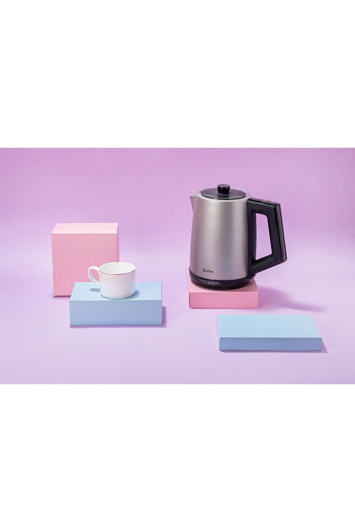 Paslanmaz Çelik Sılver Gri Kettle-2l